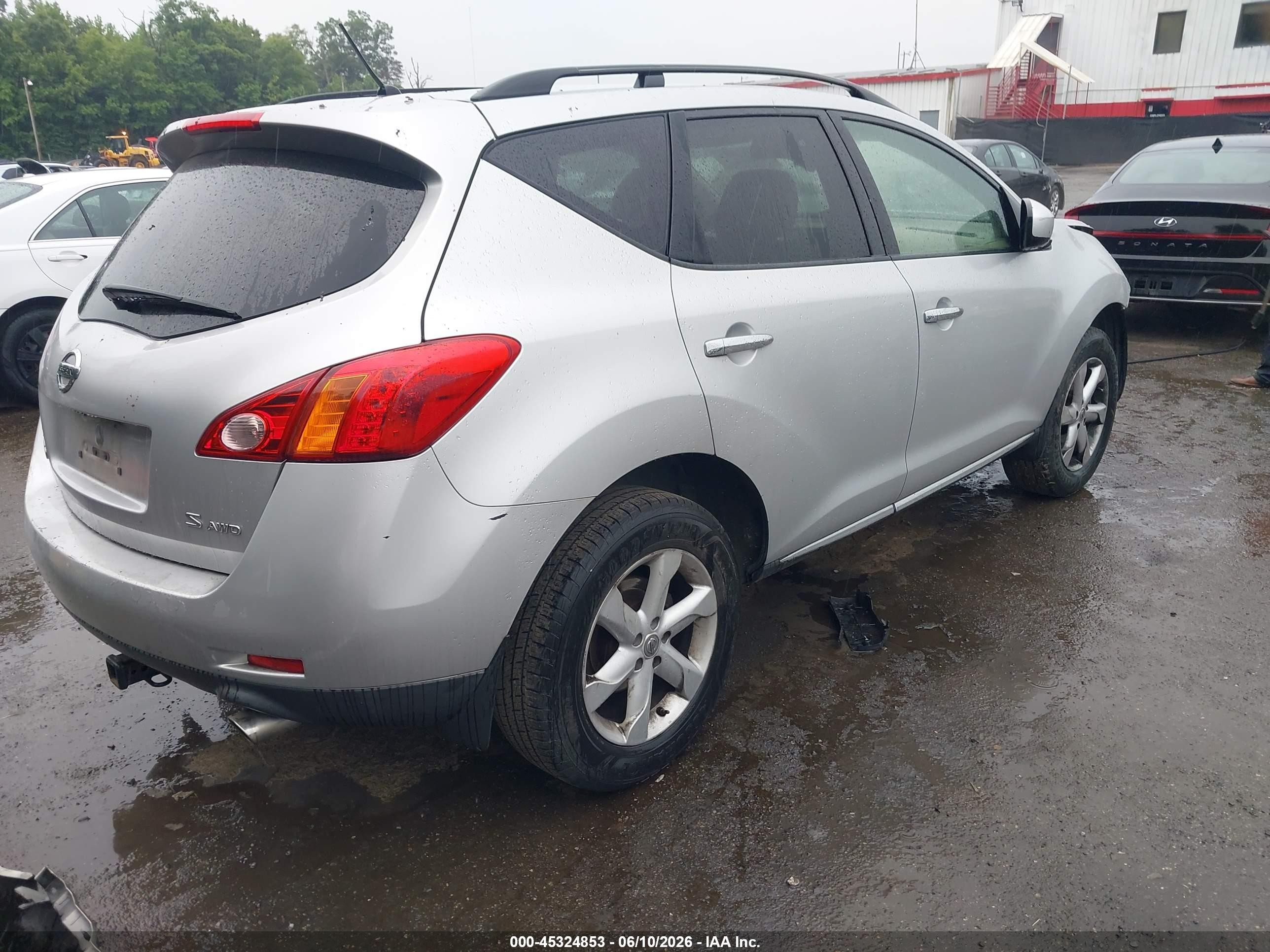 2009 Nissan Murano S Silver vin: JN8AZ18W99W200575