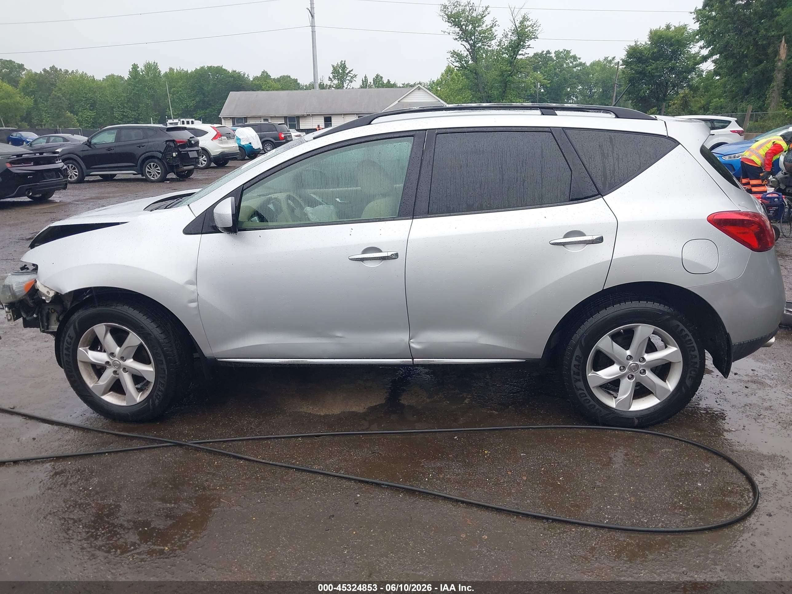 2009 Nissan Murano S Silver vin: JN8AZ18W99W200575
