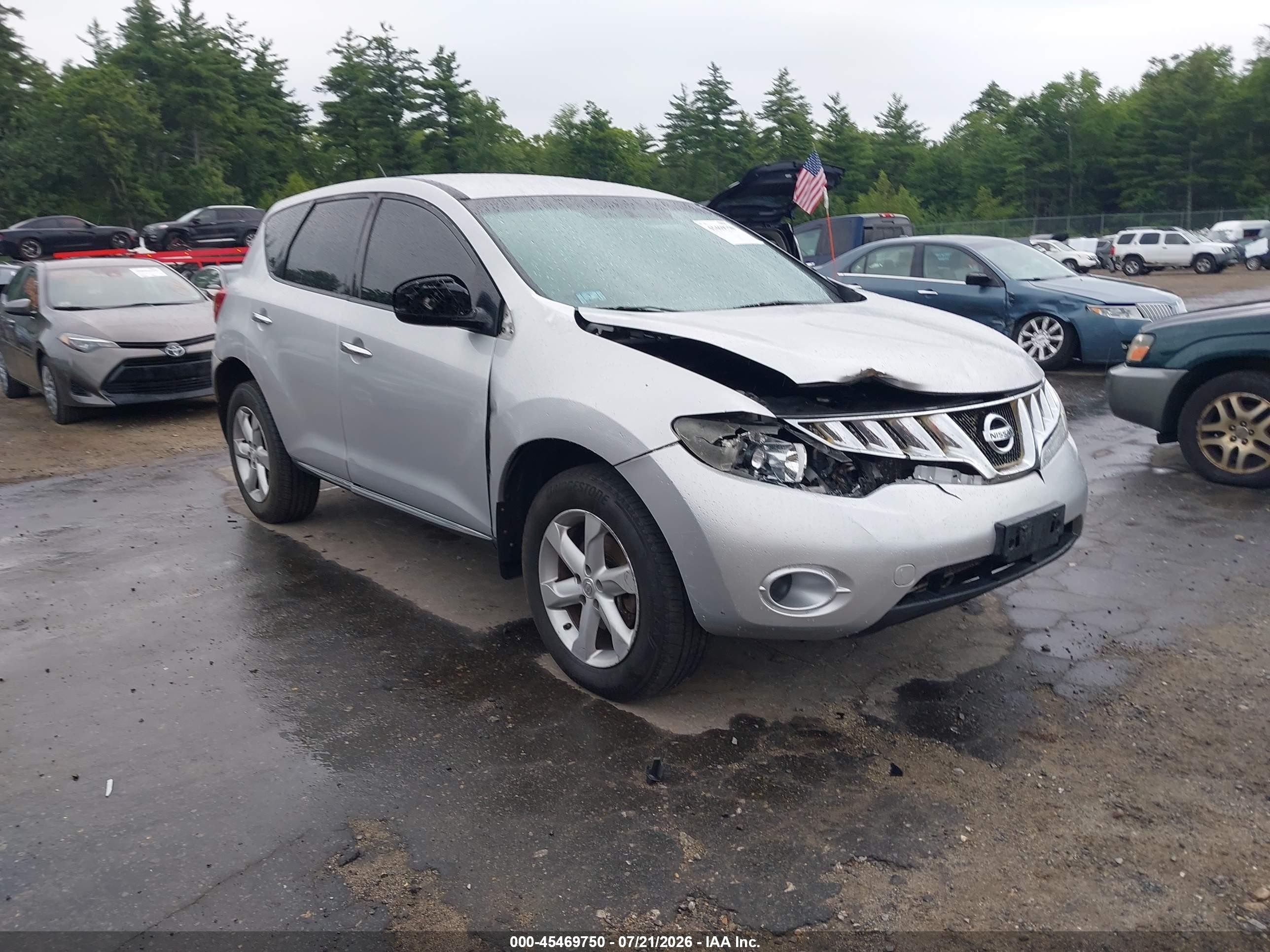 2009 Nissan Murano S Silver vin: JN8AZ18W99W204870