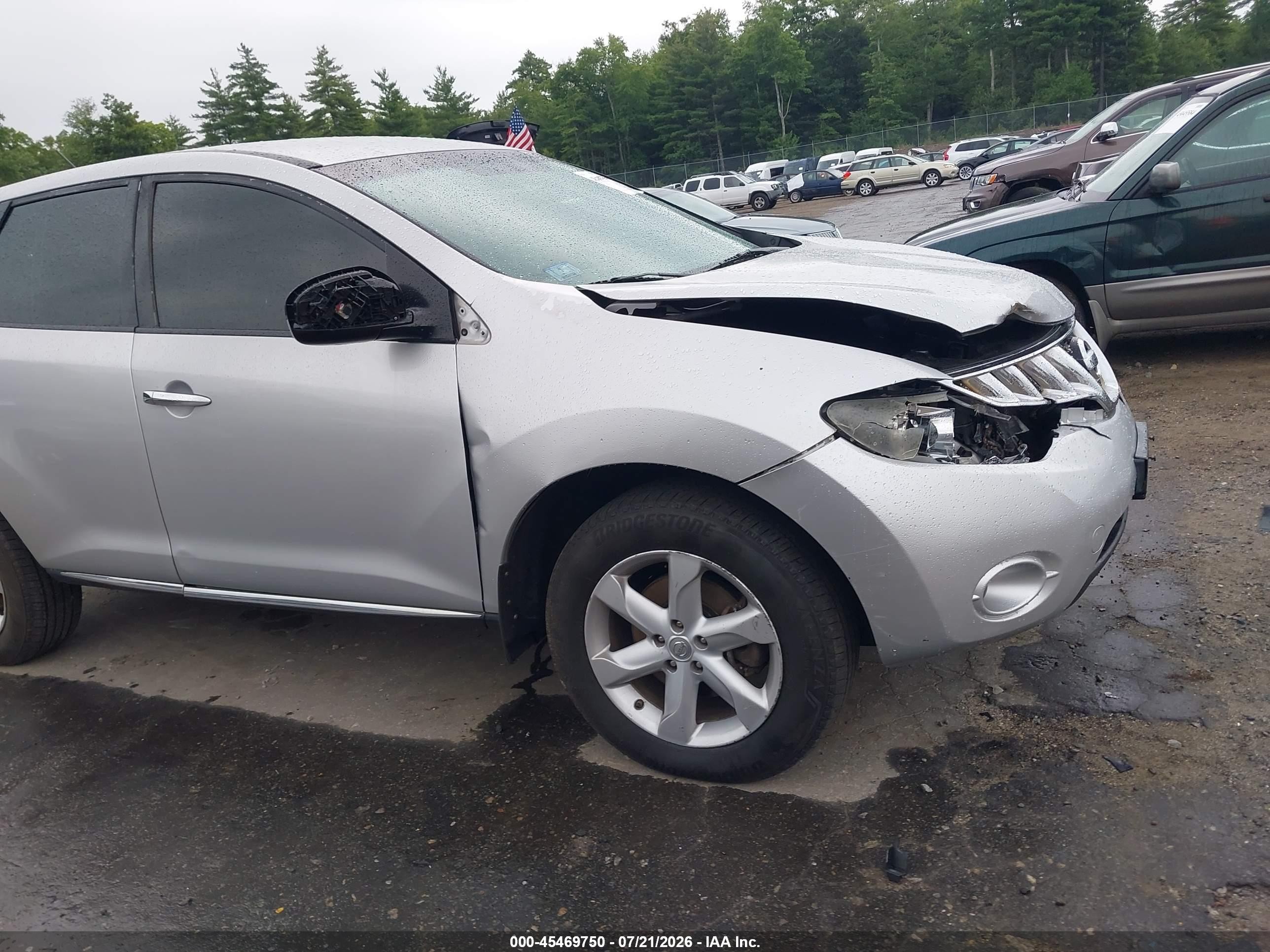 2009 Nissan Murano S Silver vin: JN8AZ18W99W204870