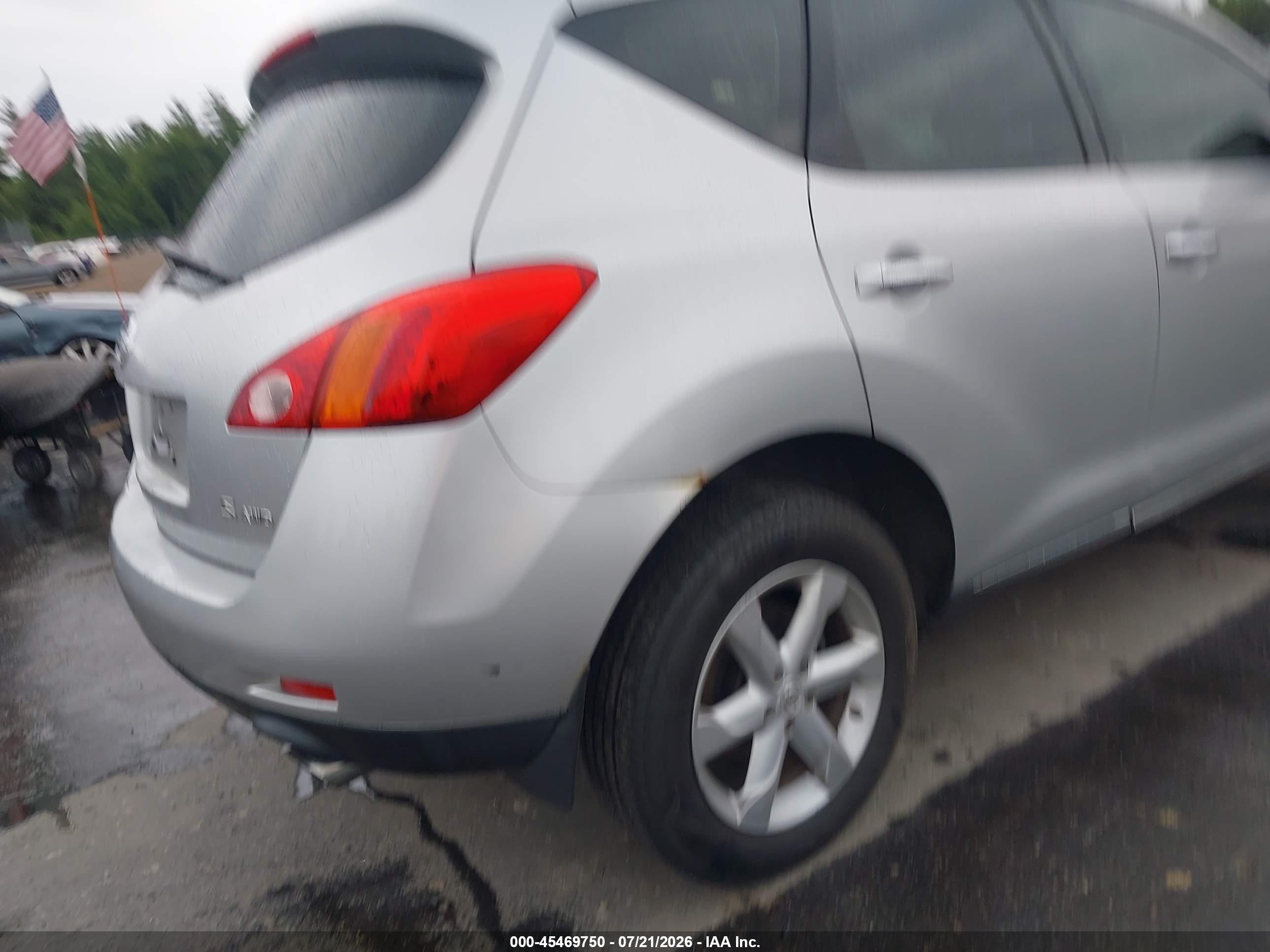 2009 Nissan Murano S Silver vin: JN8AZ18W99W204870