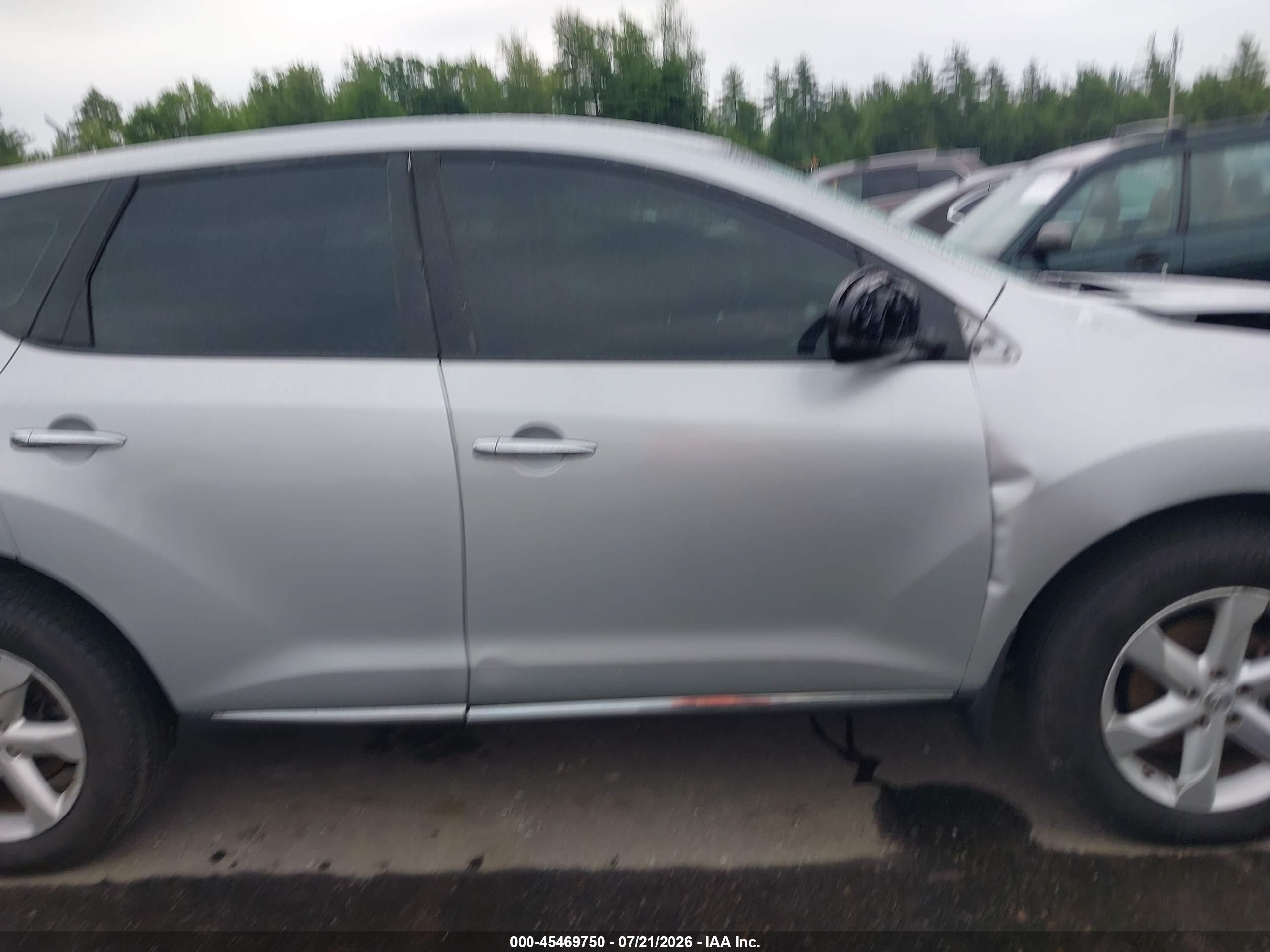 2009 Nissan Murano S Silver vin: JN8AZ18W99W204870