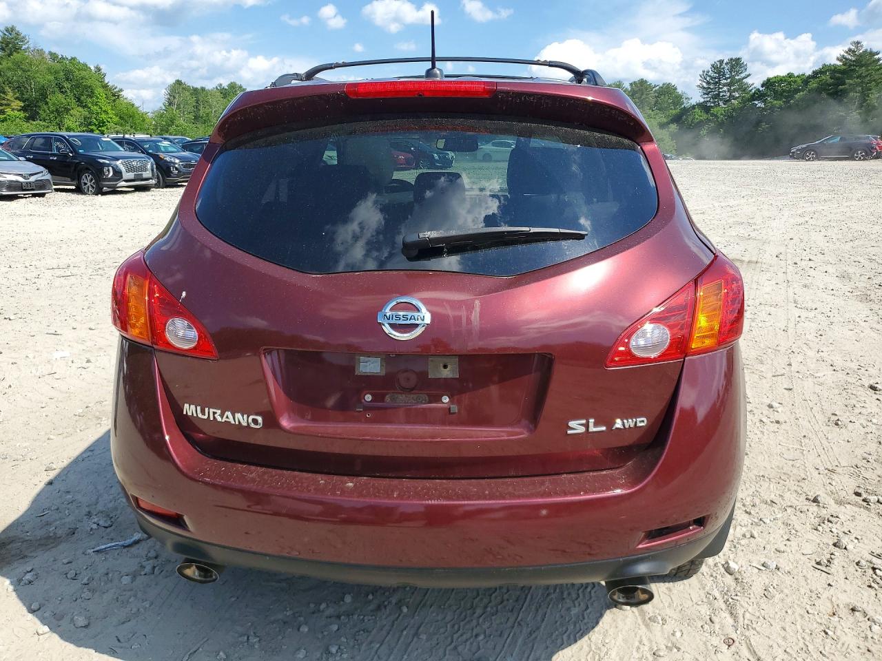 2009 Nissan Murano Burgundy vin: JN8AZ18W99W208286