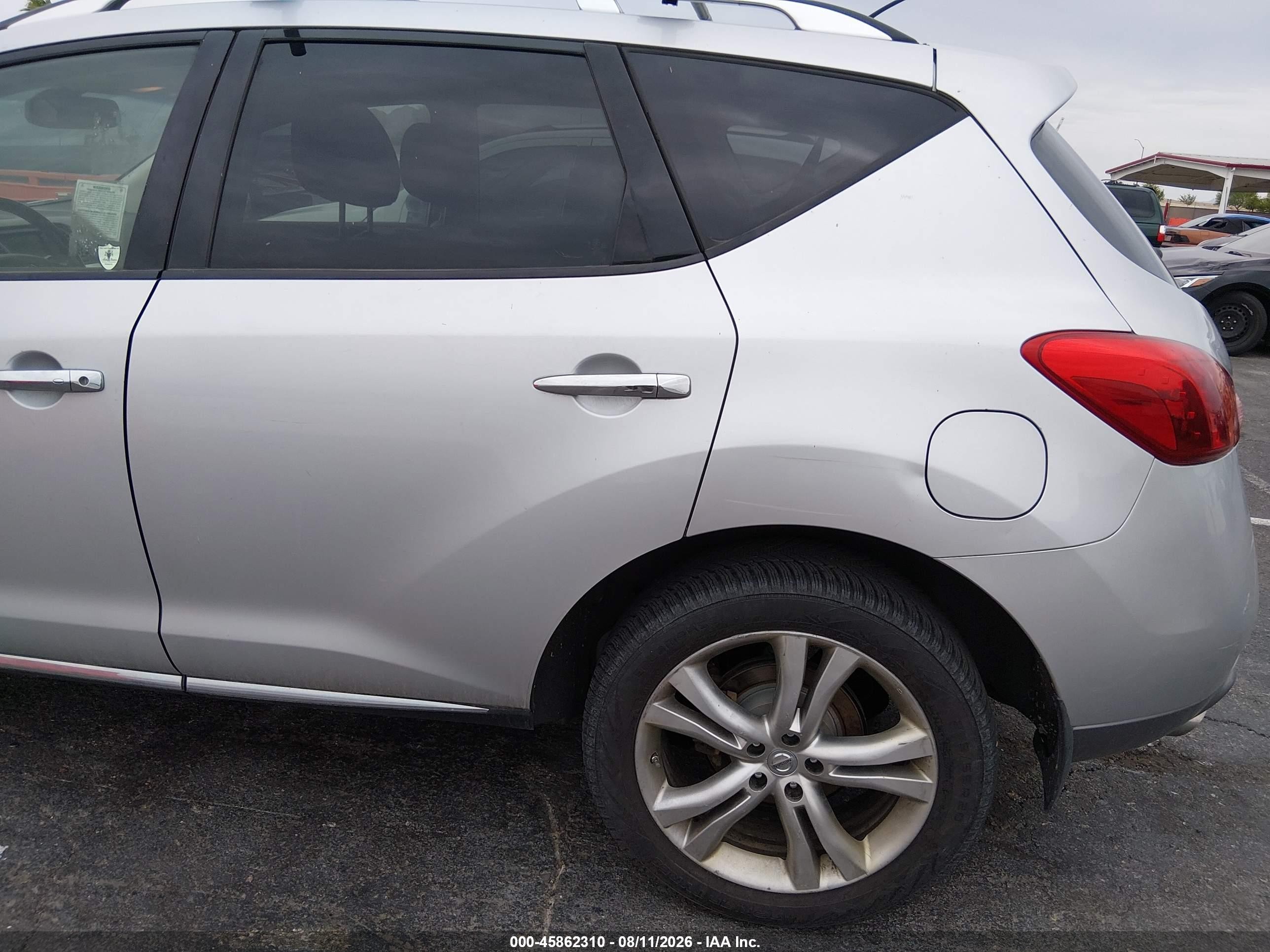 2009 Nissan Murano Le Silver vin: JN8AZ18WX9W130293