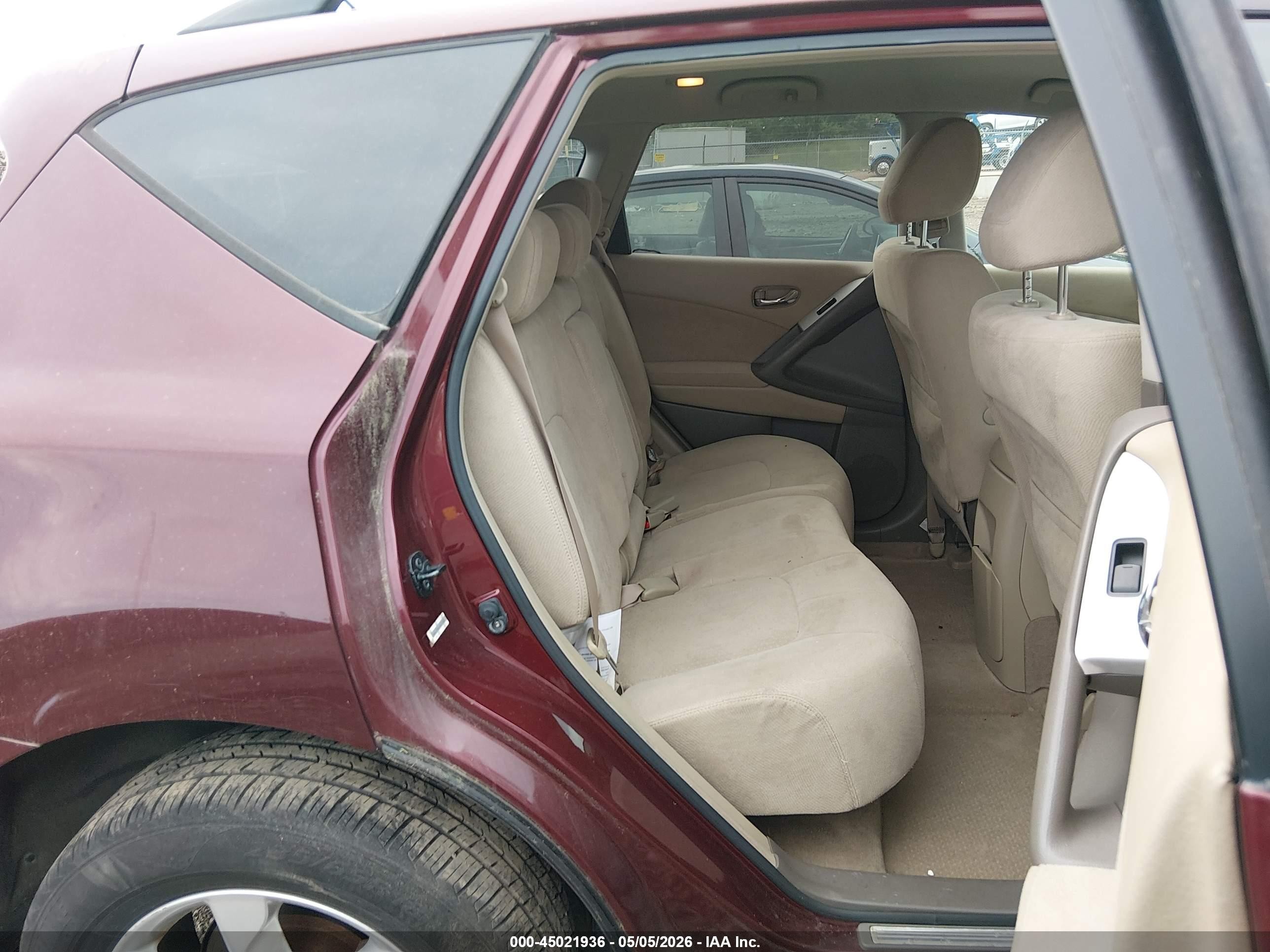 2009 Nissan Murano S Burgundy vin: JN8AZ18WX9W131024