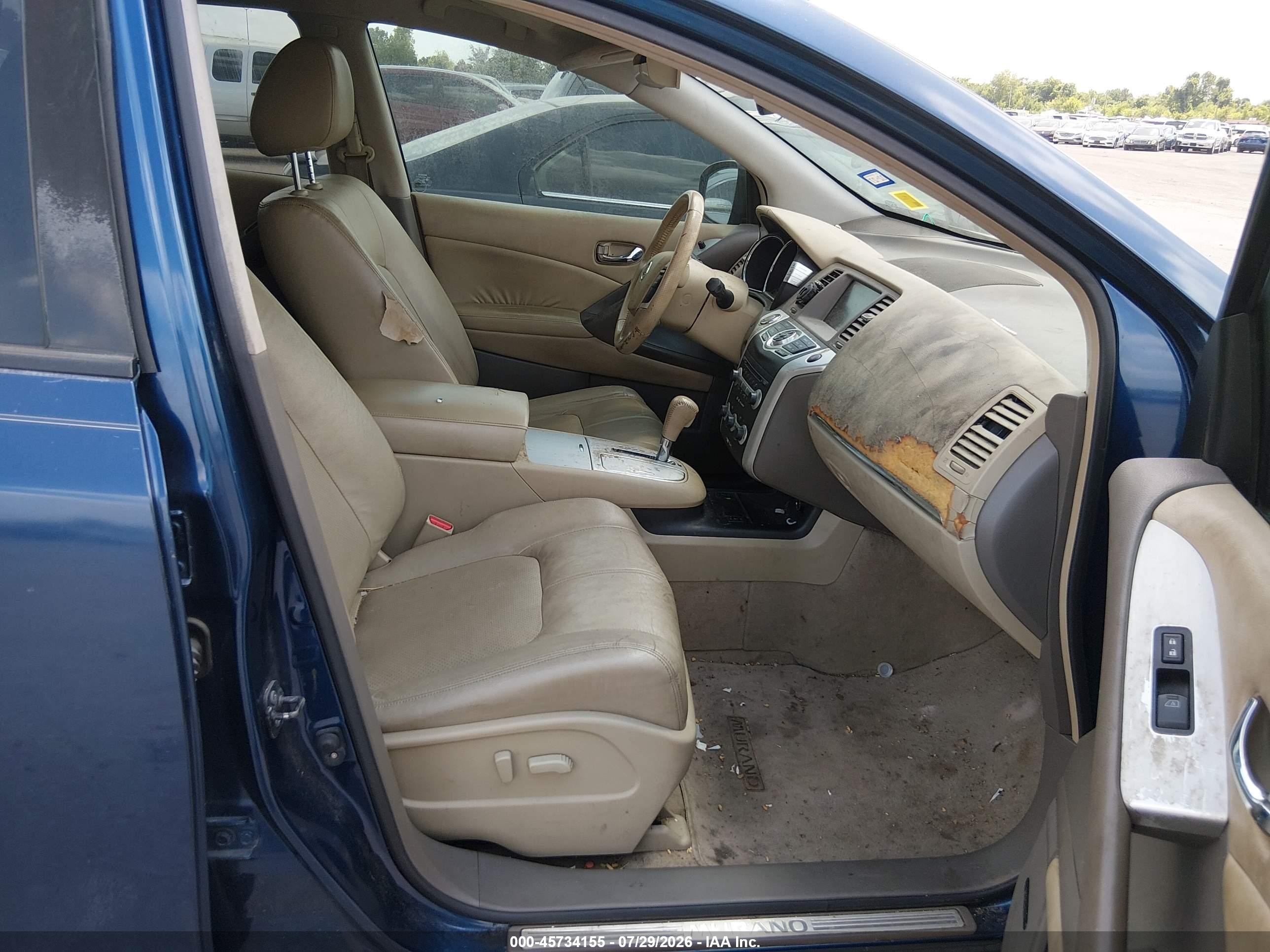 2010 Nissan Murano Sl Blue vin: JN8AZ1MU0AW000614