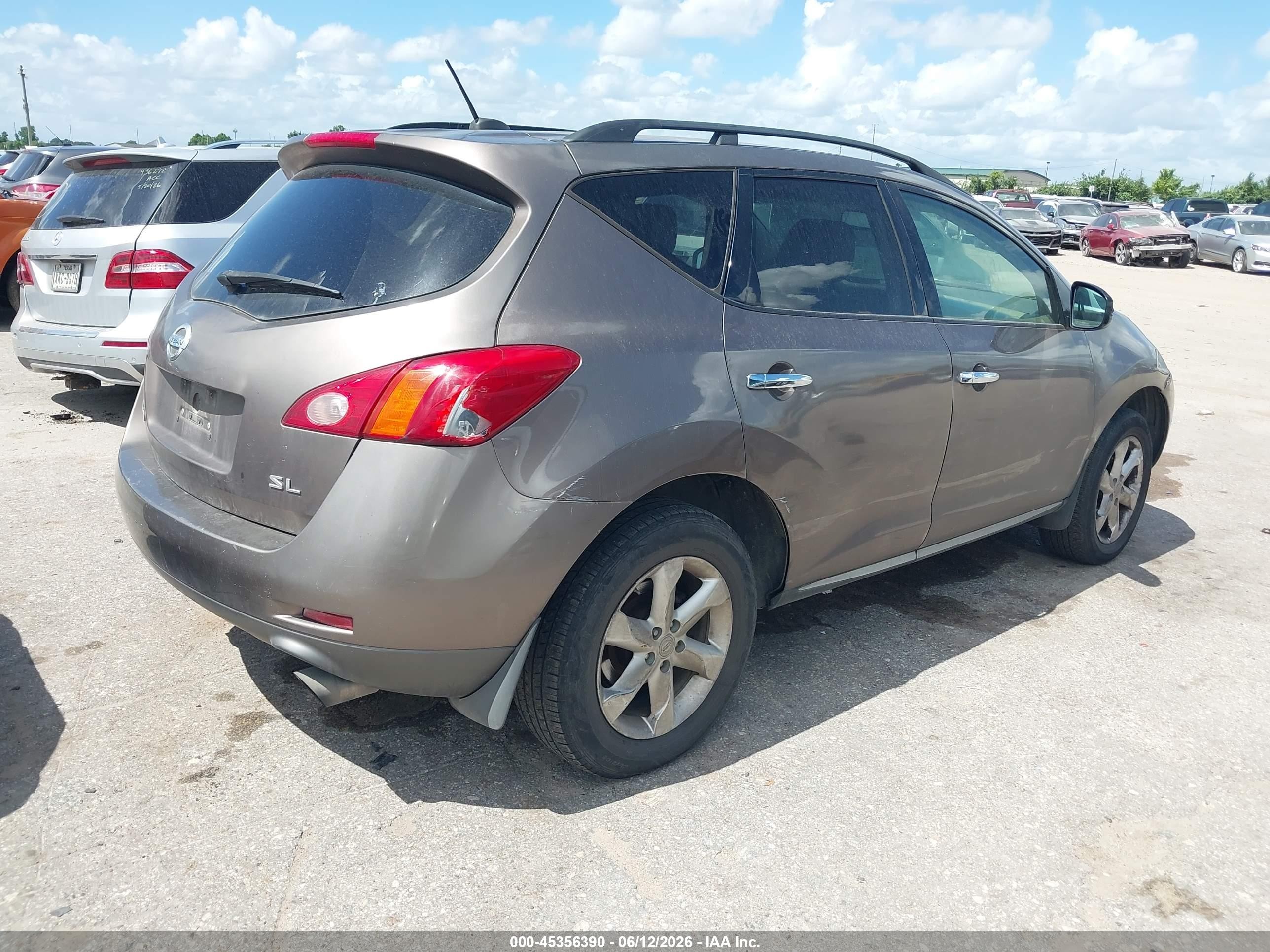 2010 Nissan Murano Sl Tan vin: JN8AZ1MU0AW007580