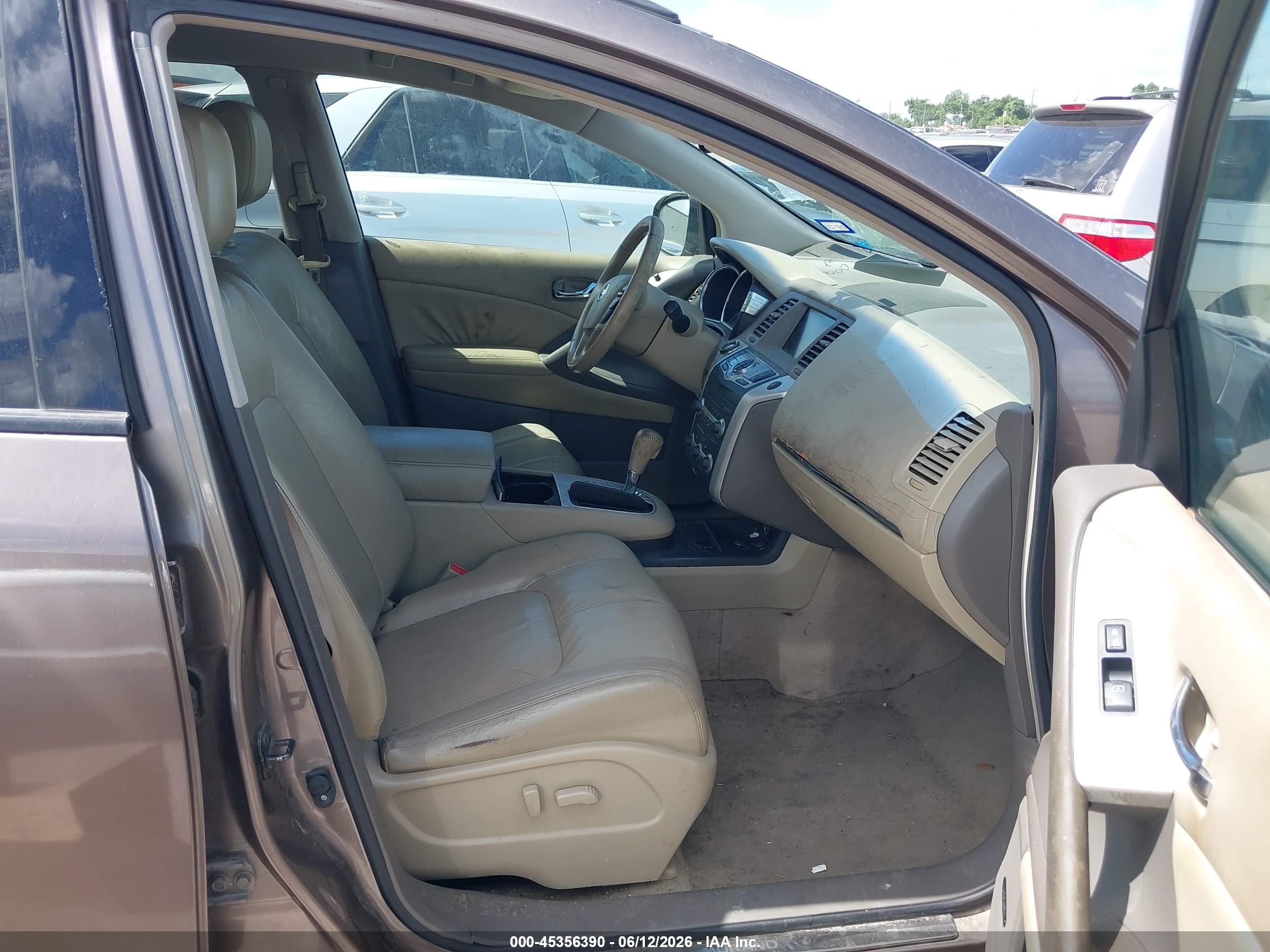 2010 Nissan Murano Sl Tan vin: JN8AZ1MU0AW007580