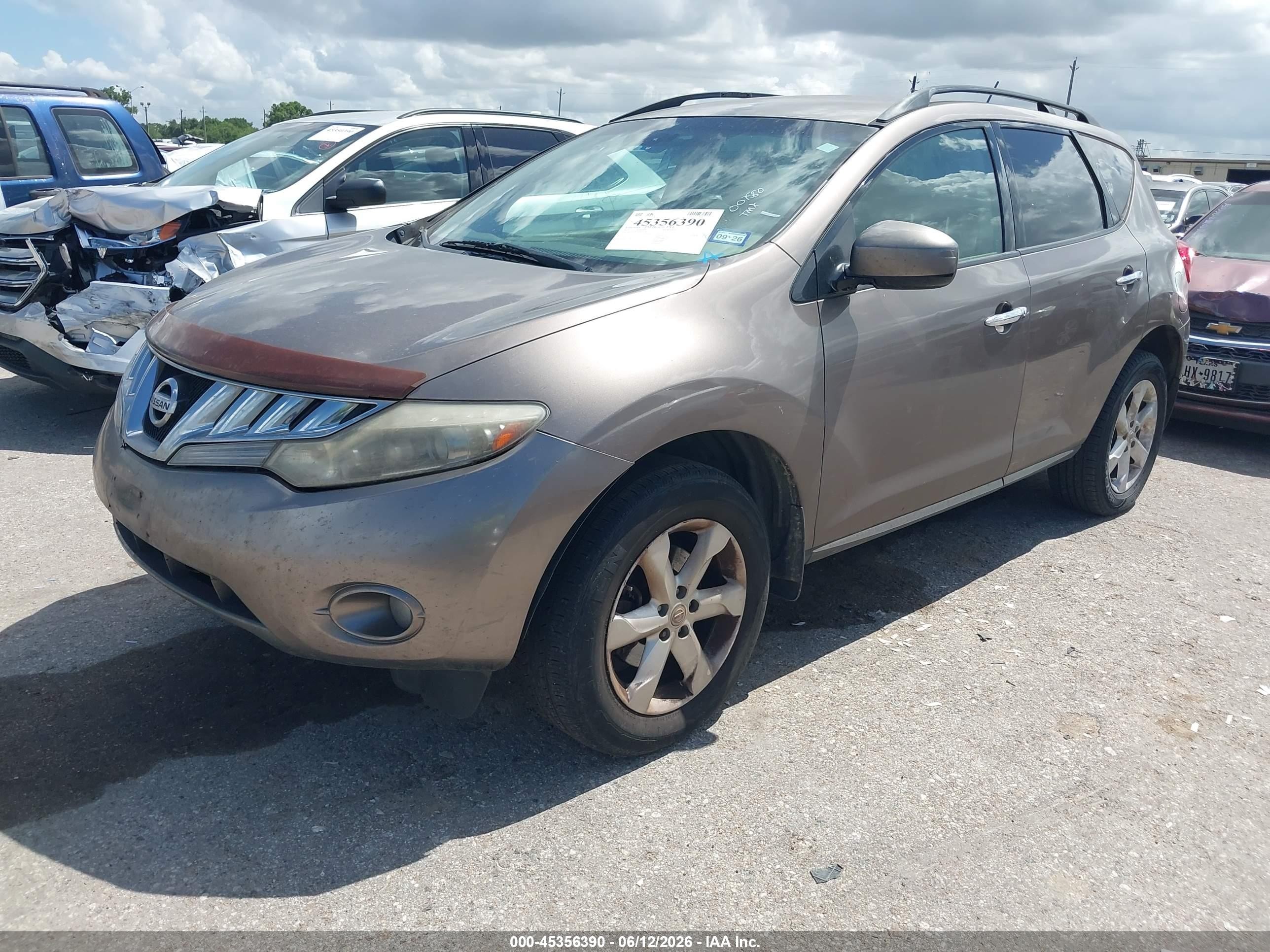 2010 Nissan Murano Sl Tan vin: JN8AZ1MU0AW007580