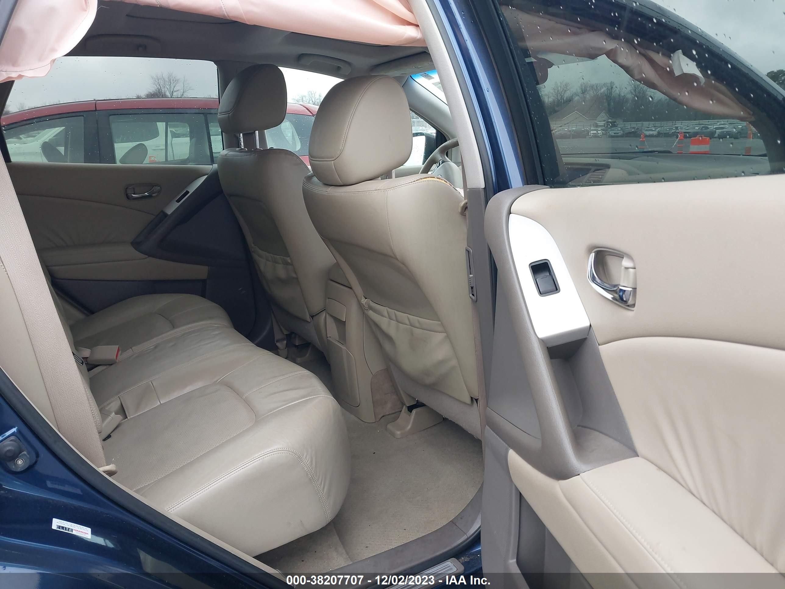 2010 Nissan Murano Sl Blue vin: JN8AZ1MU0AW014321