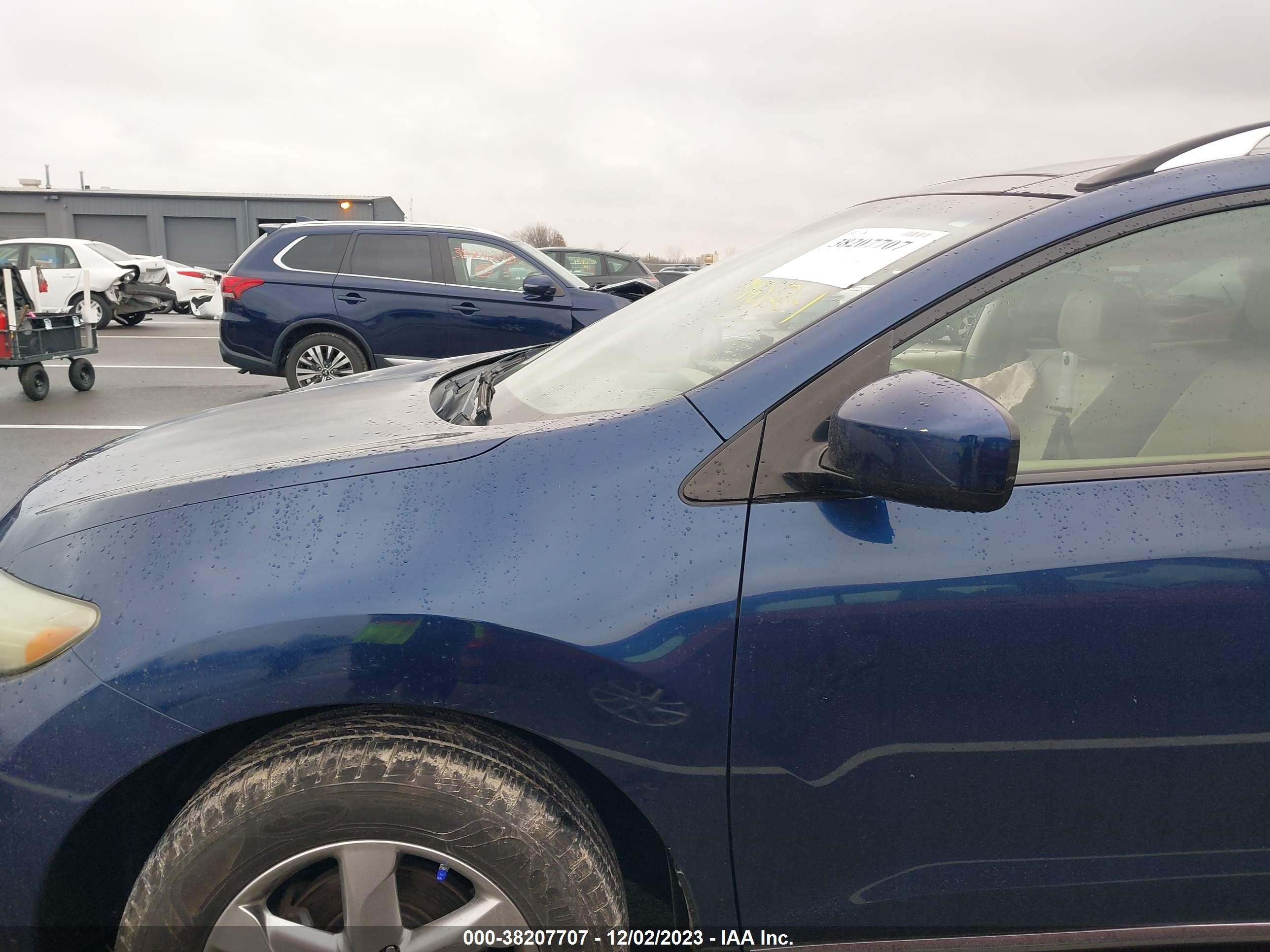 2010 Nissan Murano Sl Blue vin: JN8AZ1MU0AW014321