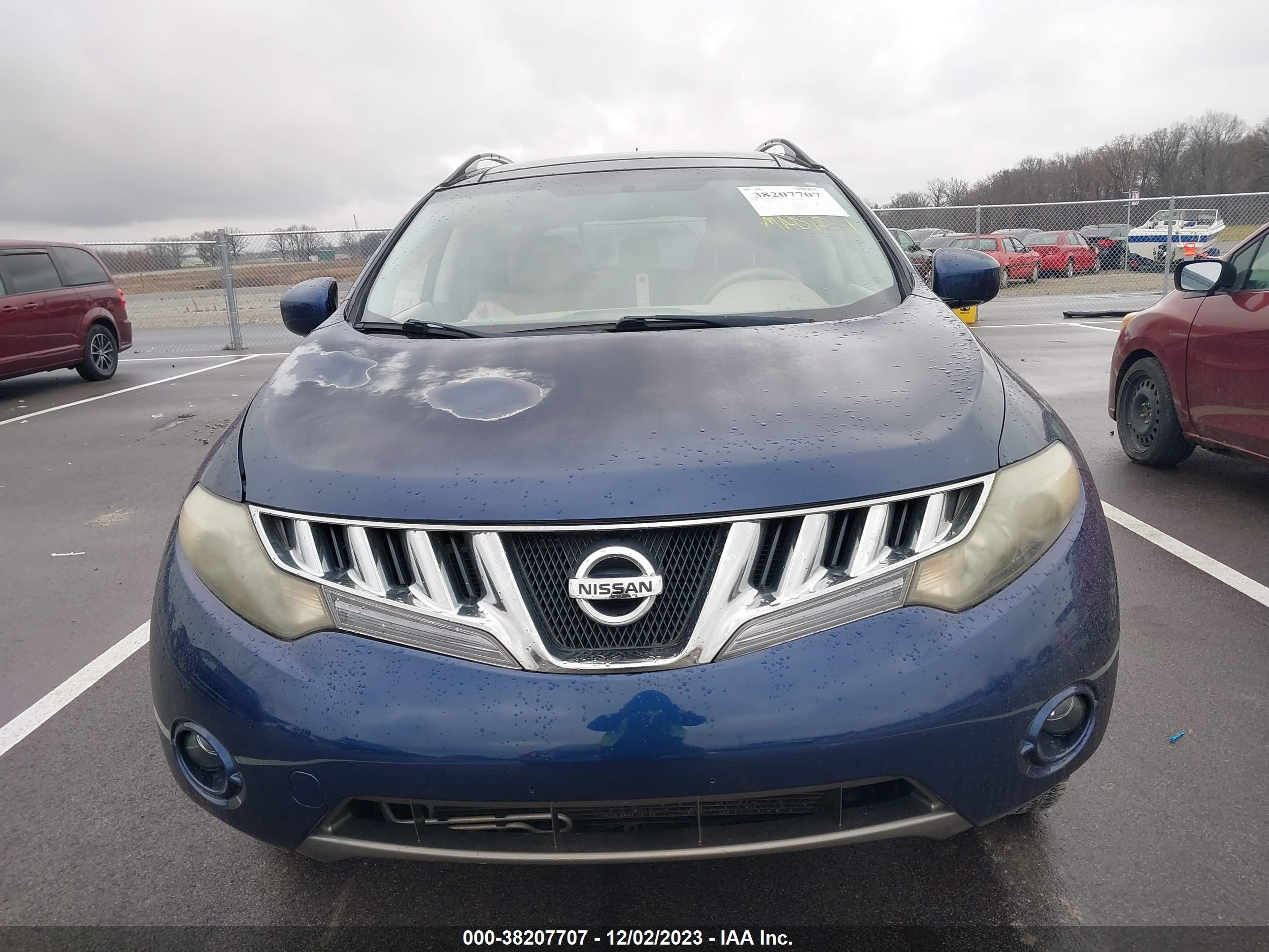2010 Nissan Murano Sl Blue vin: JN8AZ1MU0AW014321