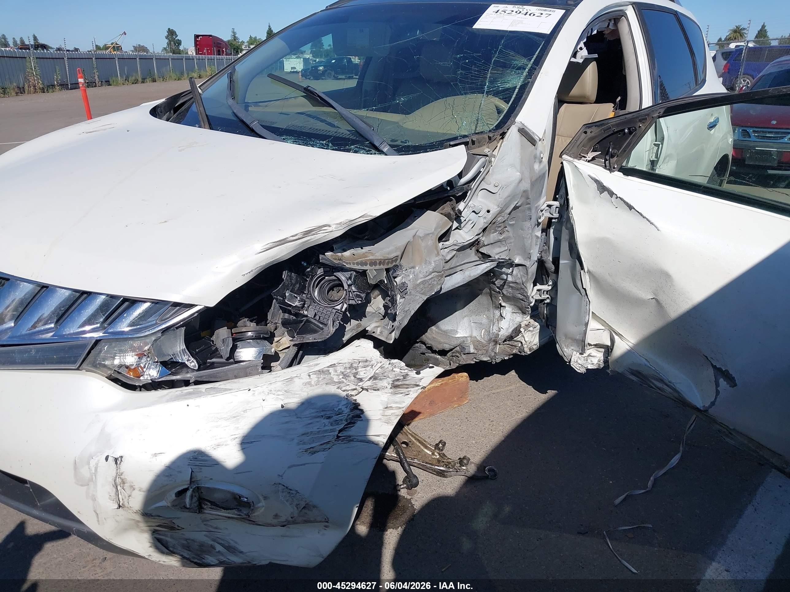 2010 Nissan Murano Sl White vin: JN8AZ1MU0AW015291