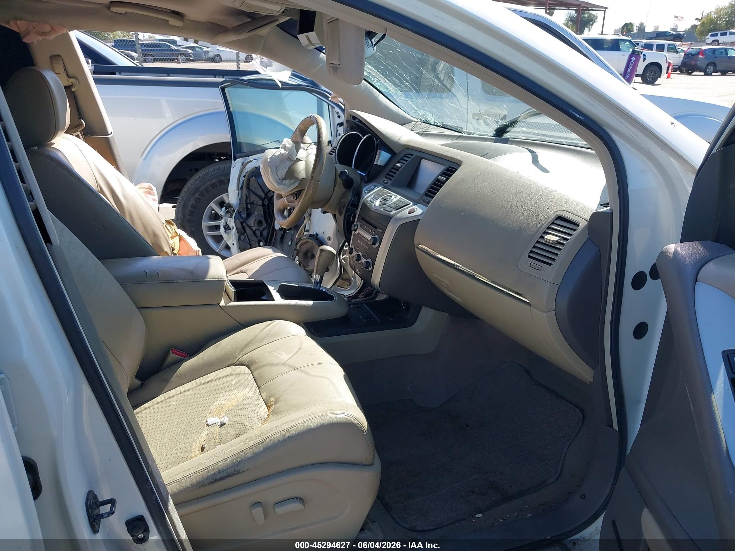 2010 Nissan Murano Sl White vin: JN8AZ1MU0AW015291