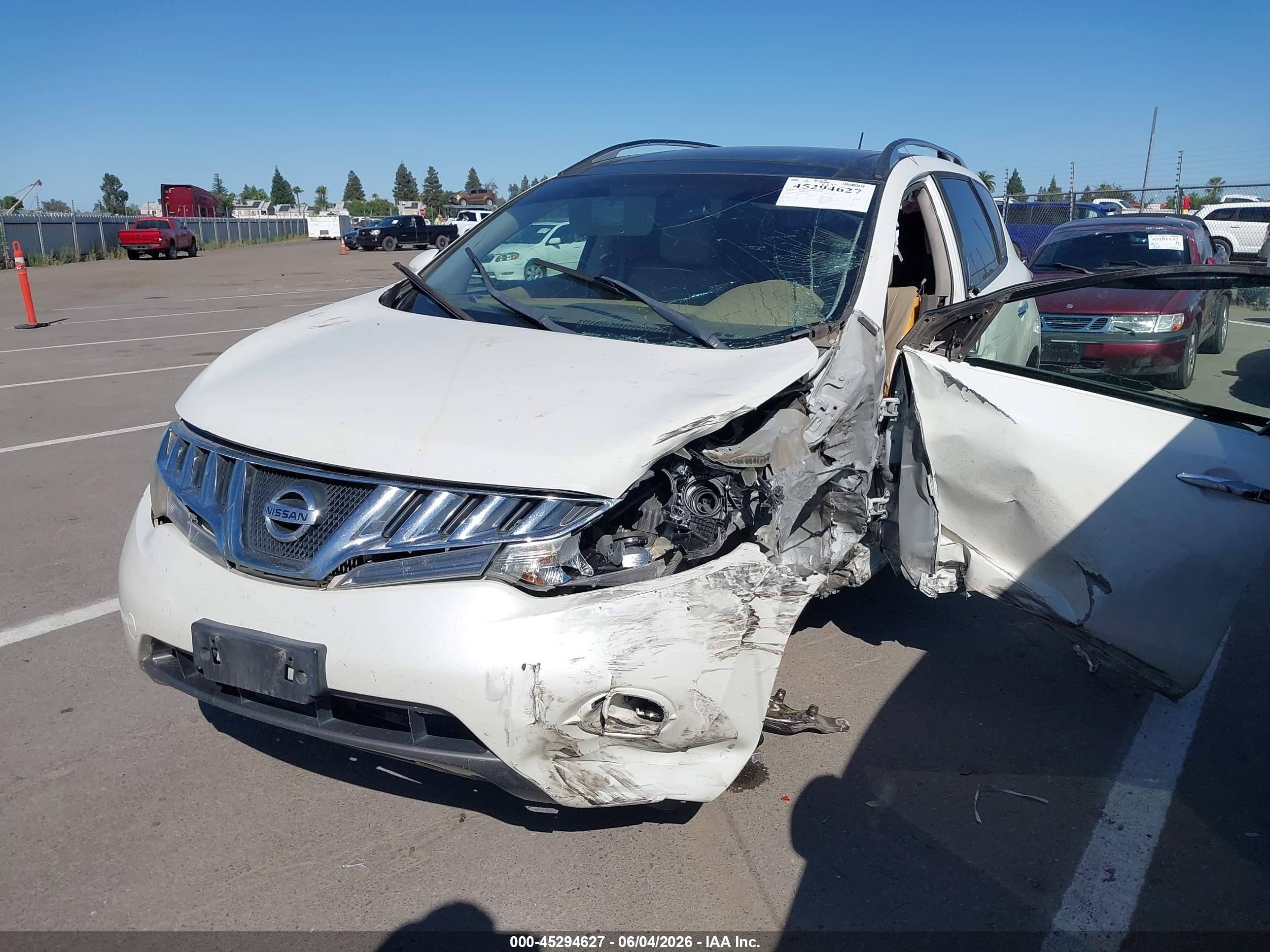 2010 Nissan Murano Sl White vin: JN8AZ1MU0AW015291