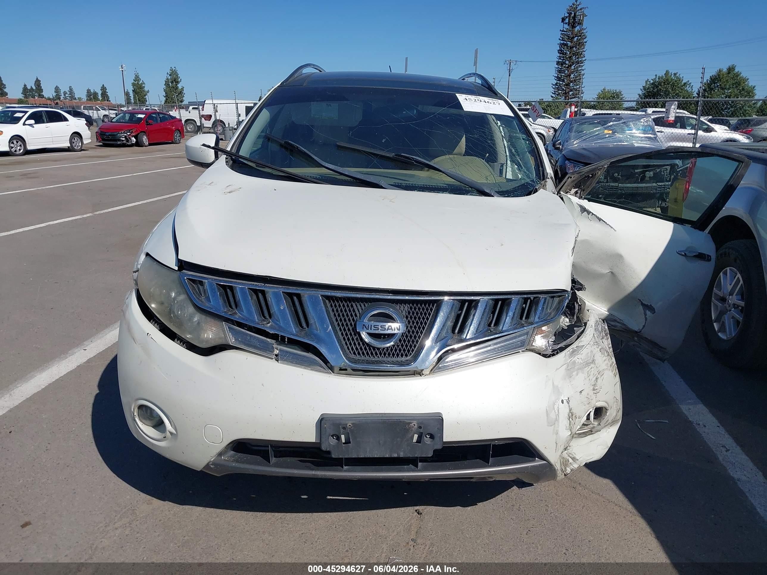 2010 Nissan Murano Sl White vin: JN8AZ1MU0AW015291