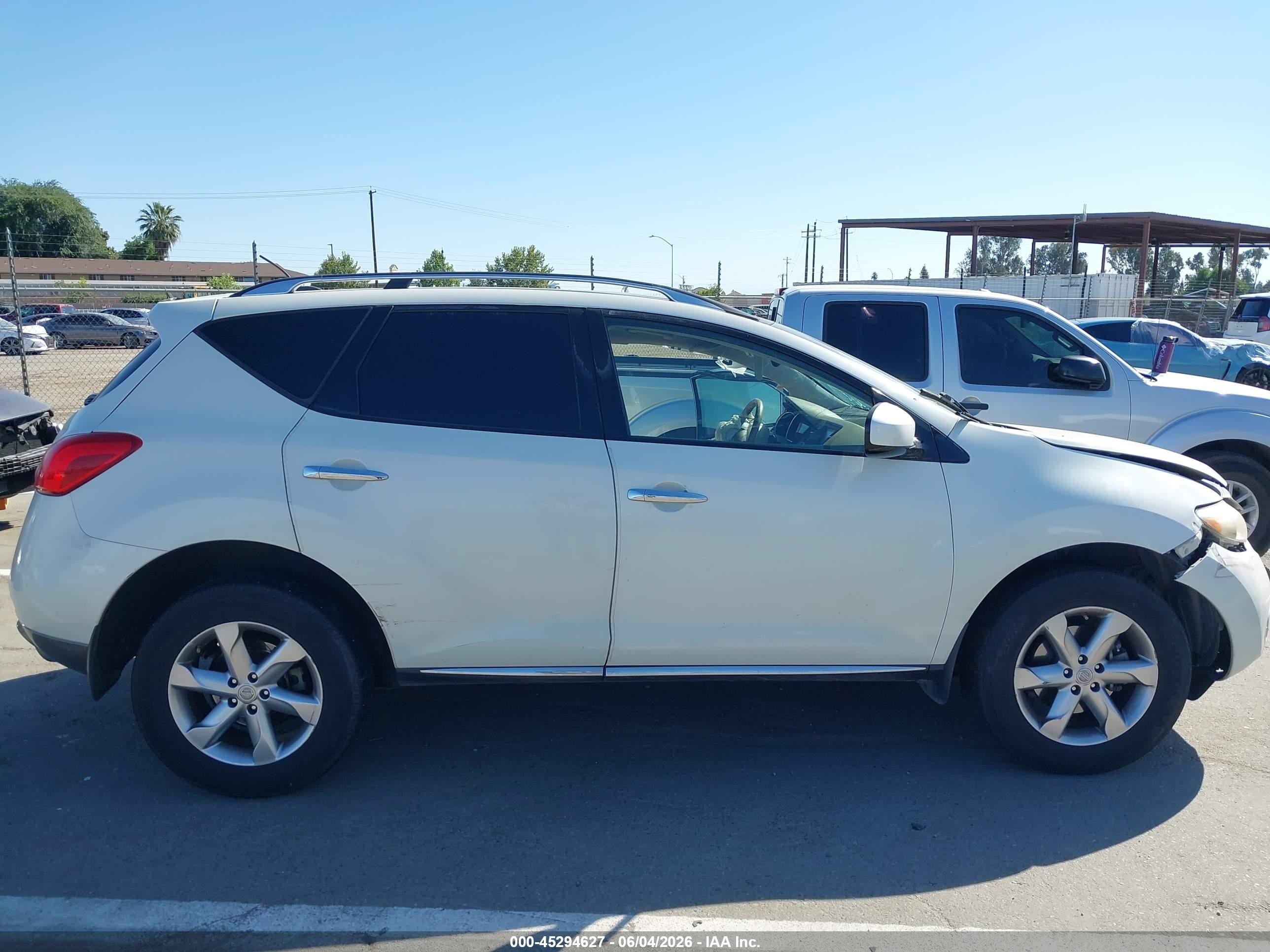 2010 Nissan Murano Sl White vin: JN8AZ1MU0AW015291