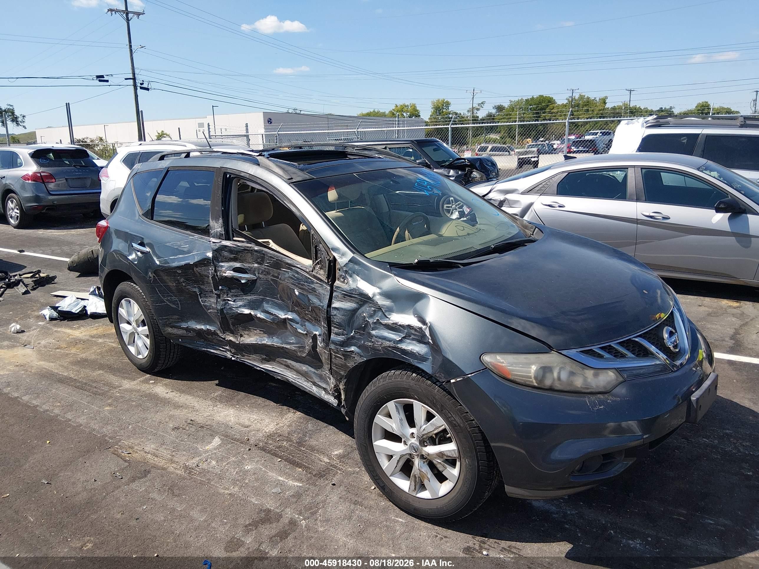 2011 Nissan Murano Sv Blue vin: JN8AZ1MU0BW054769