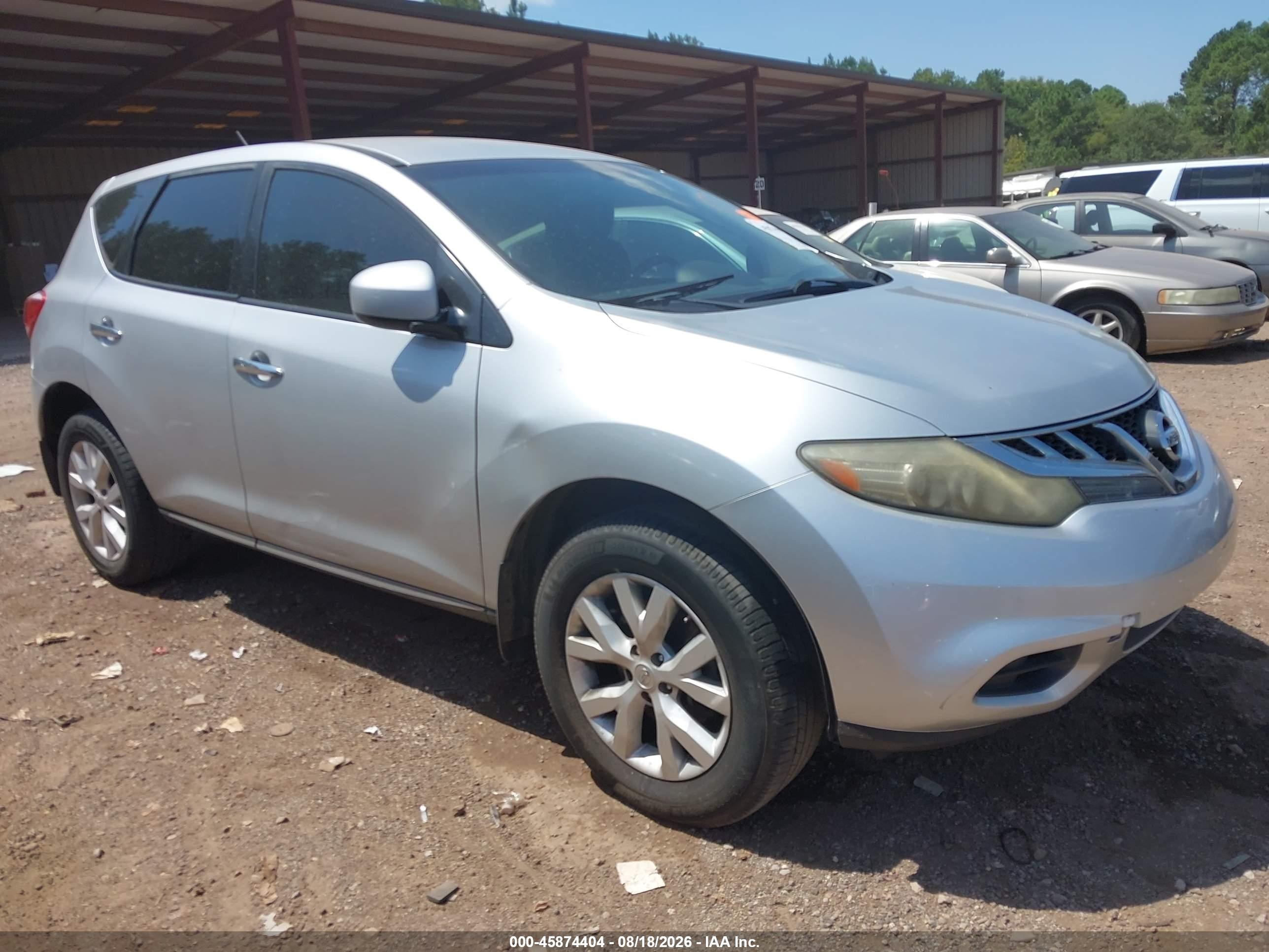 2012 Nissan Murano S Silver vin: JN8AZ1MU0CW100621