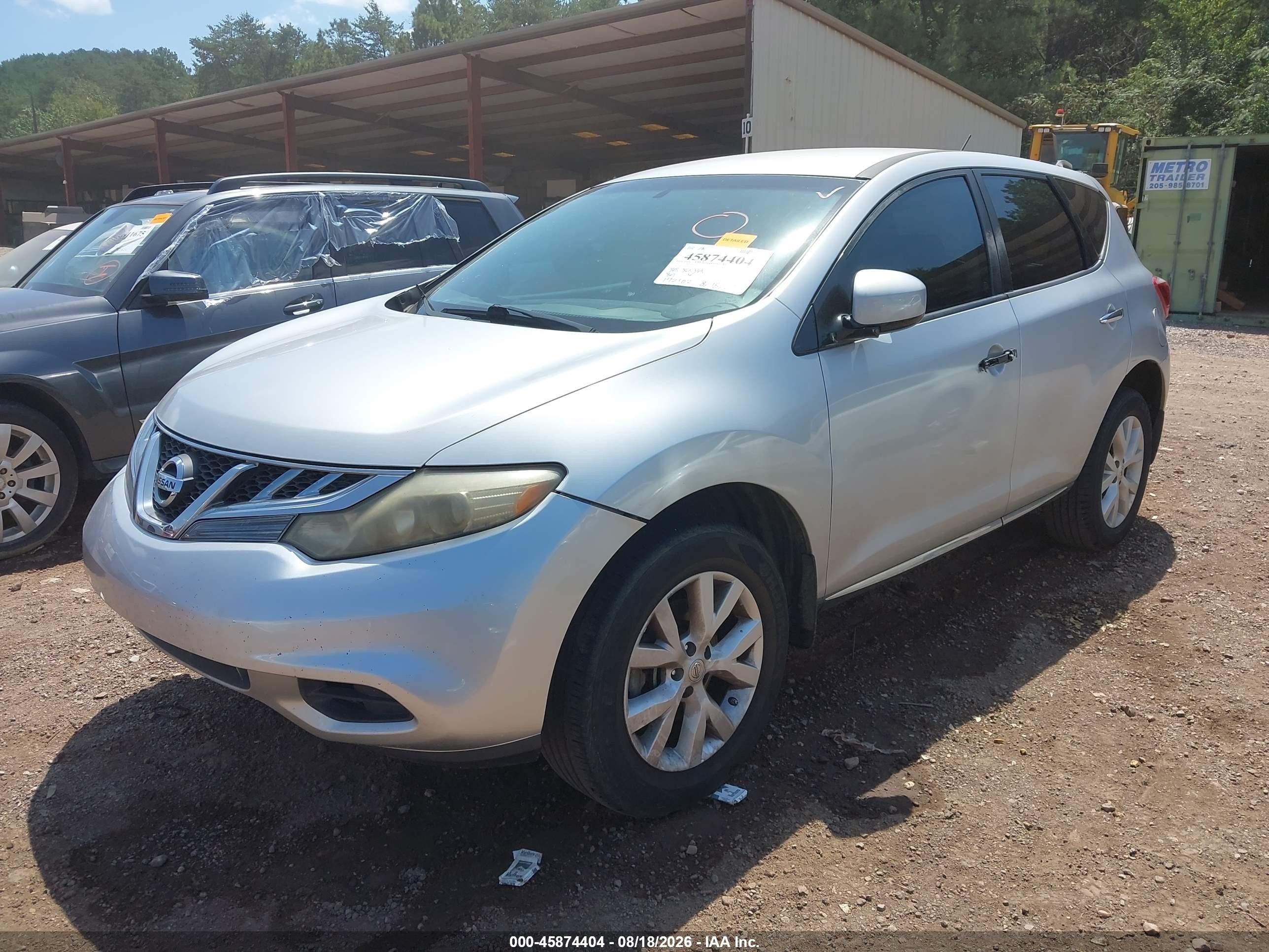 2012 Nissan Murano S Silver vin: JN8AZ1MU0CW100621