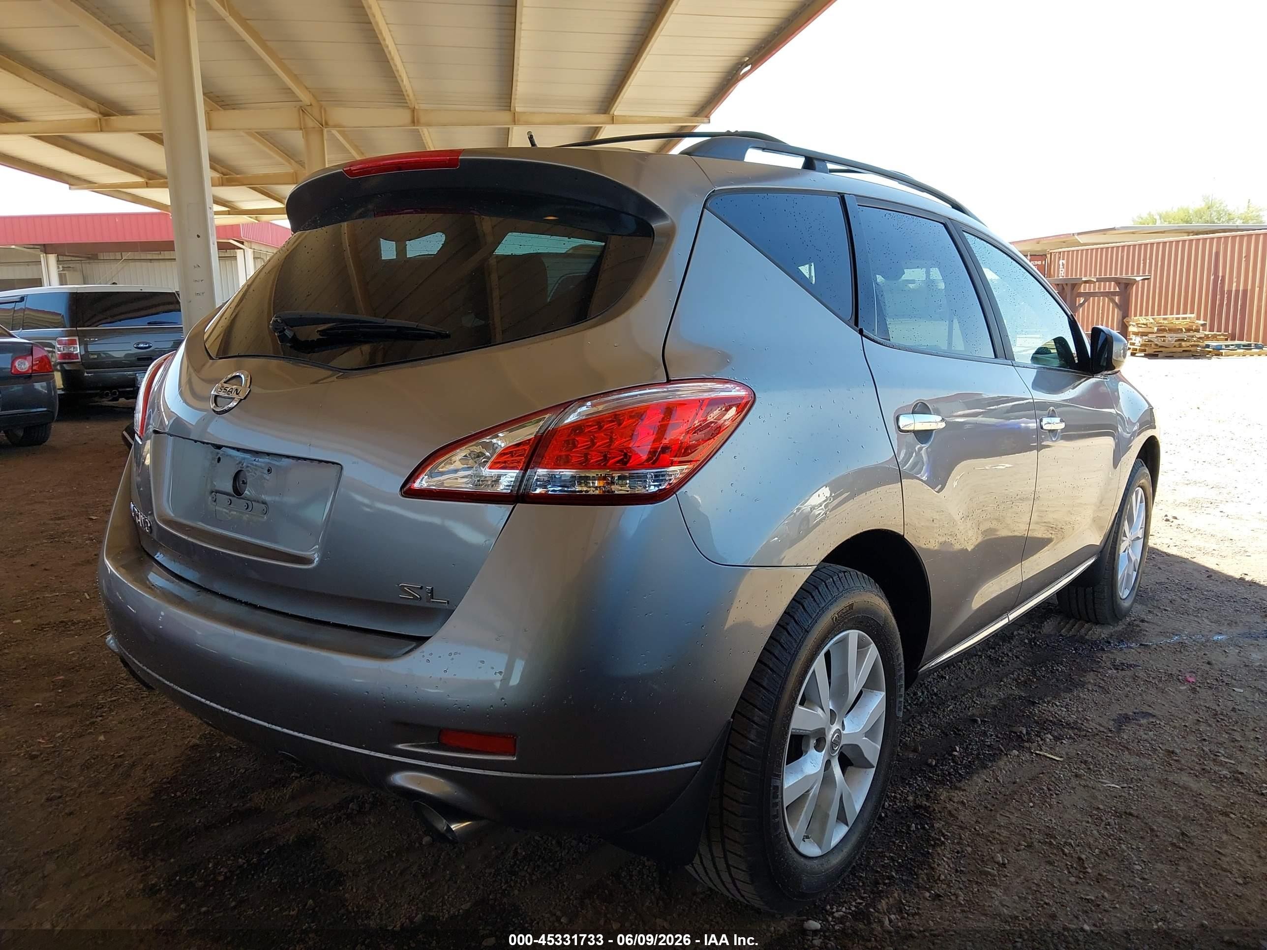 2012 Nissan Murano Sl Gold vin: JN8AZ1MU0CW114423