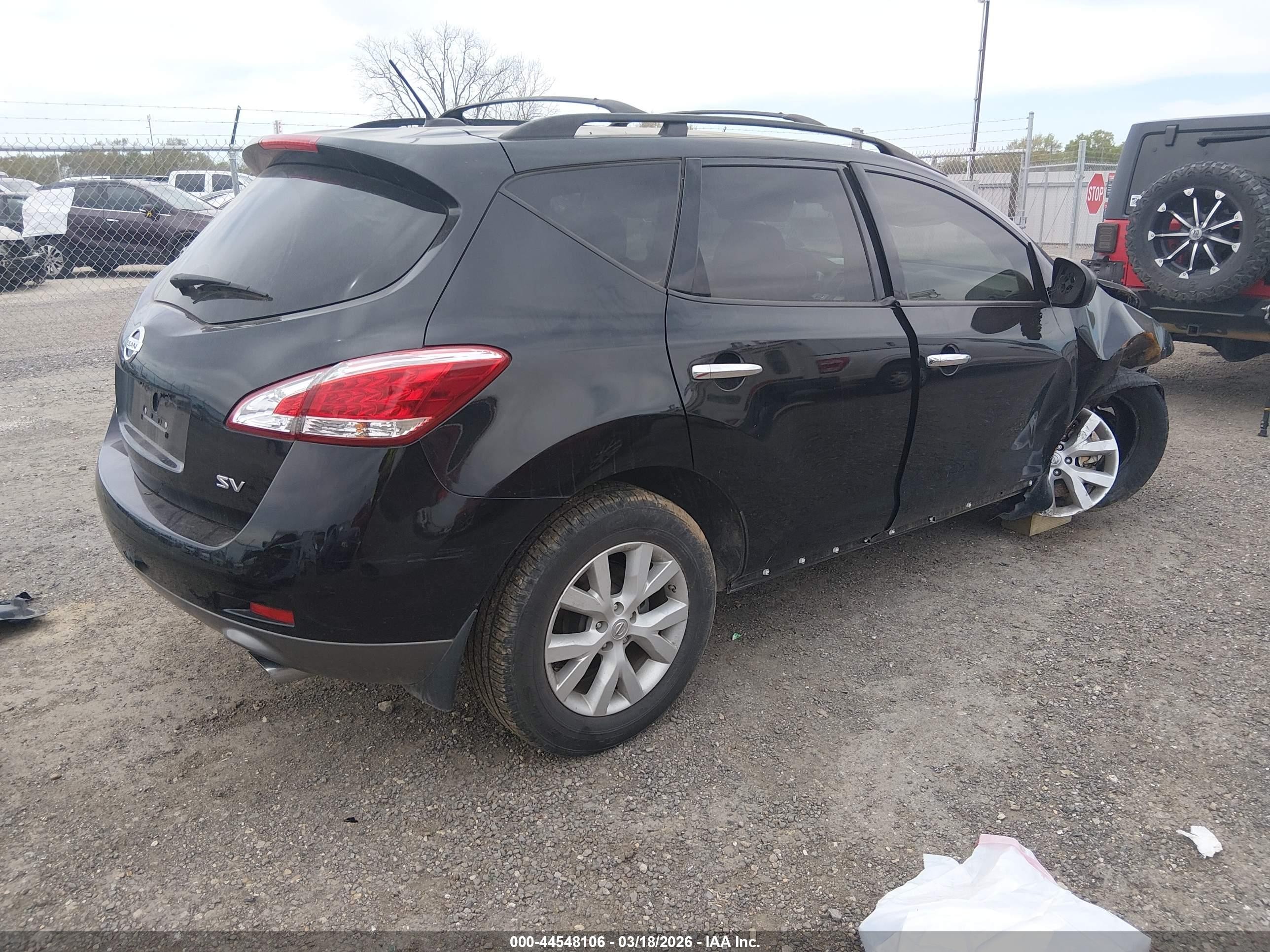 2013 Nissan Murano Sv Black vin: JN8AZ1MU0DW209503