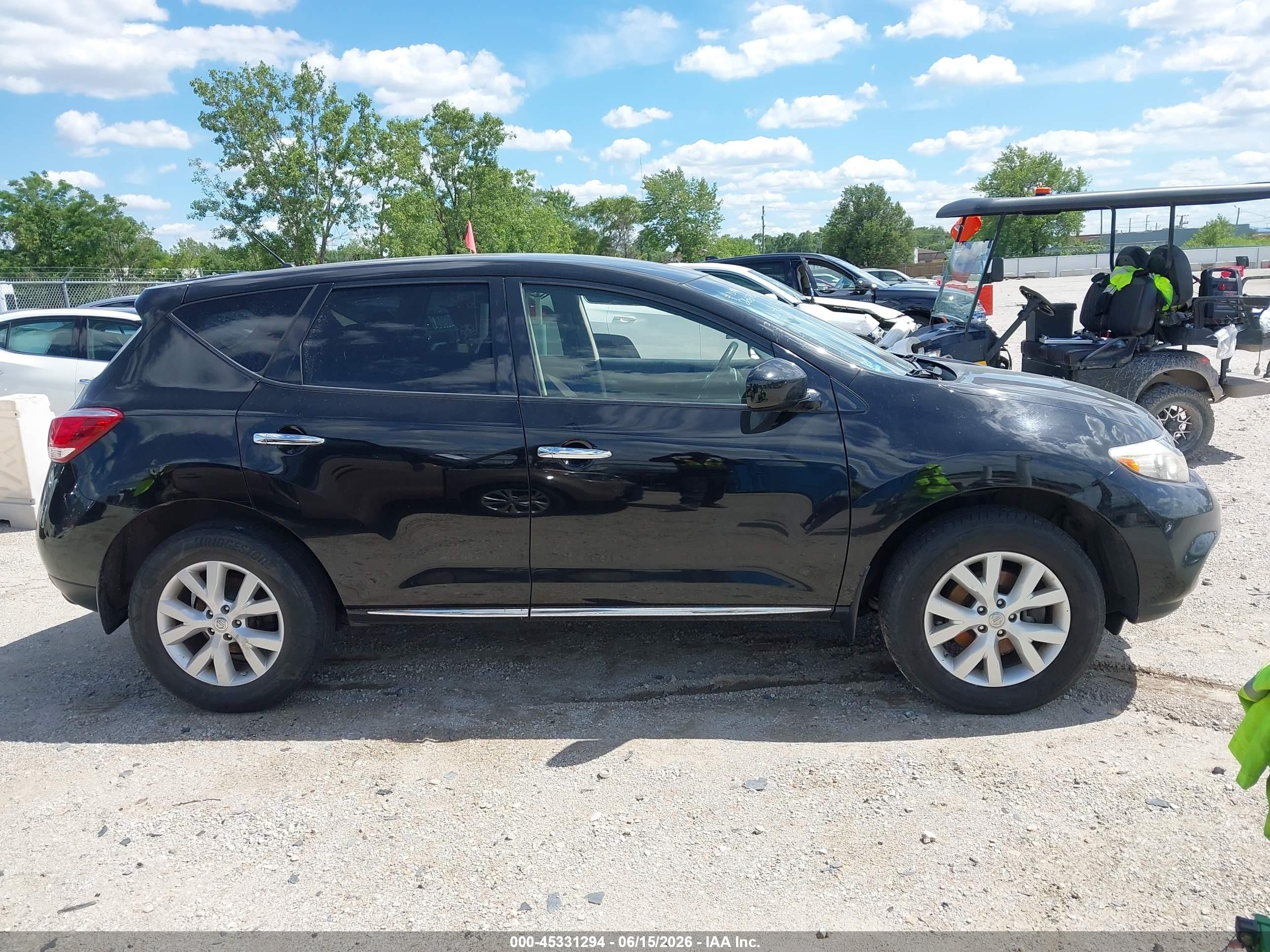2014 Nissan Murano Le/s/sl/sv Black vin: JN8AZ1MU0EW410450