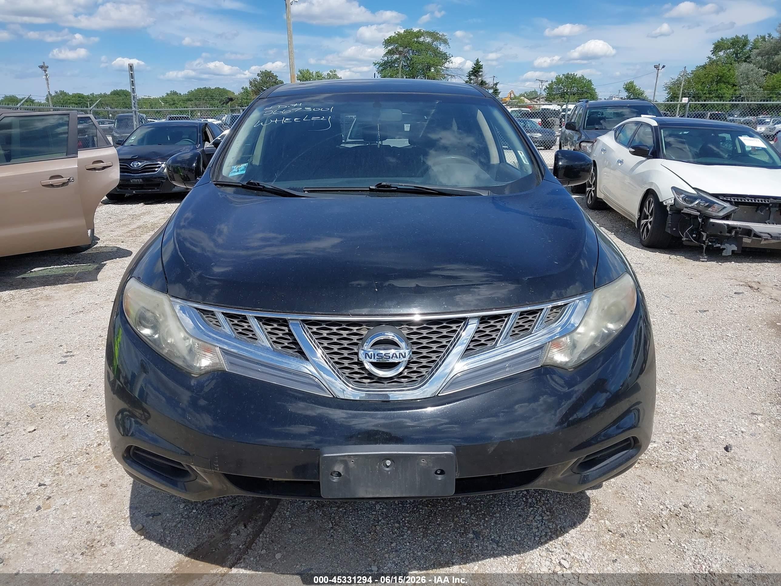 2014 Nissan Murano Le/s/sl/sv Black vin: JN8AZ1MU0EW410450