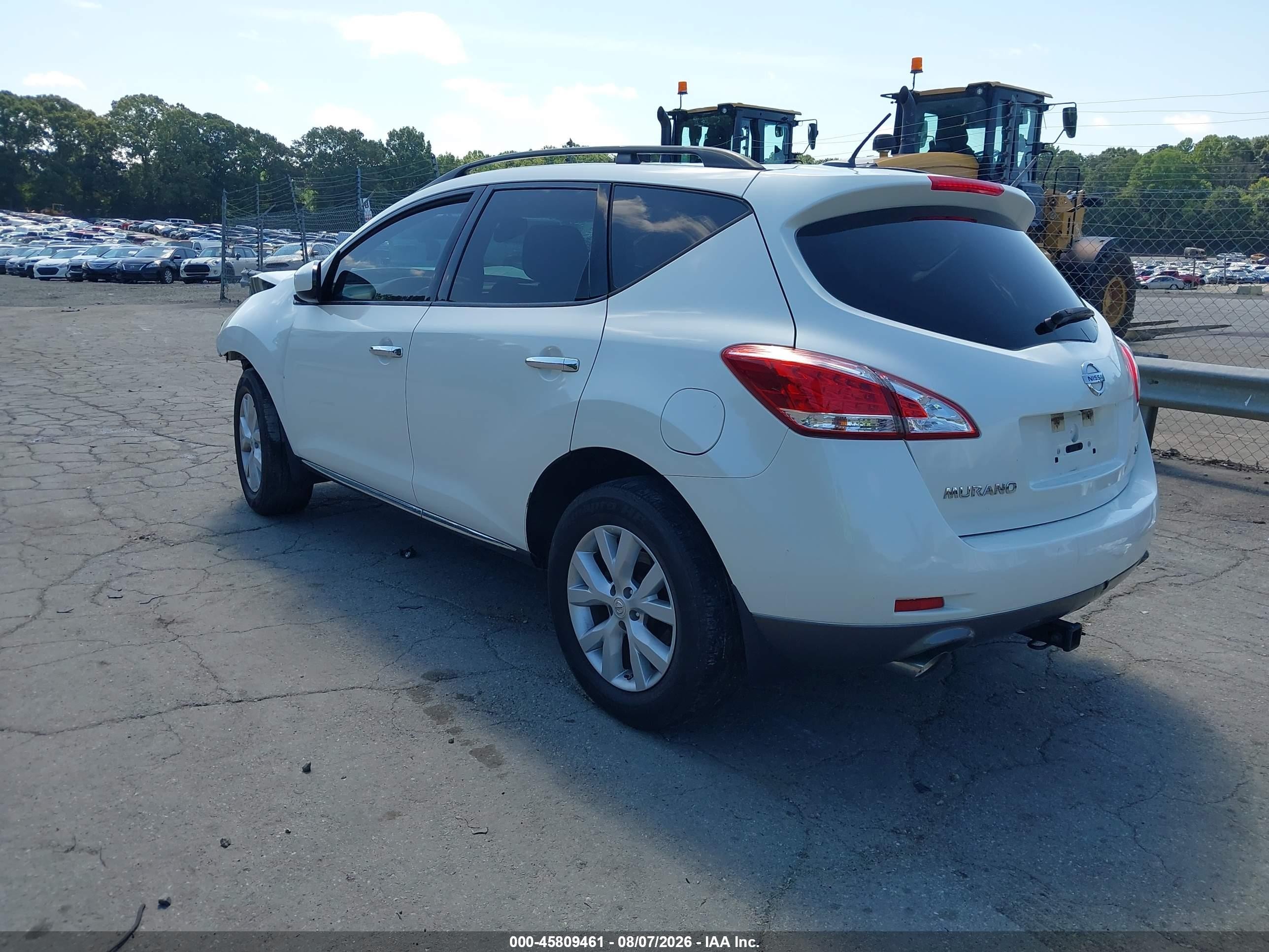 2014 Nissan Murano Sl White vin: JN8AZ1MU0EW411274