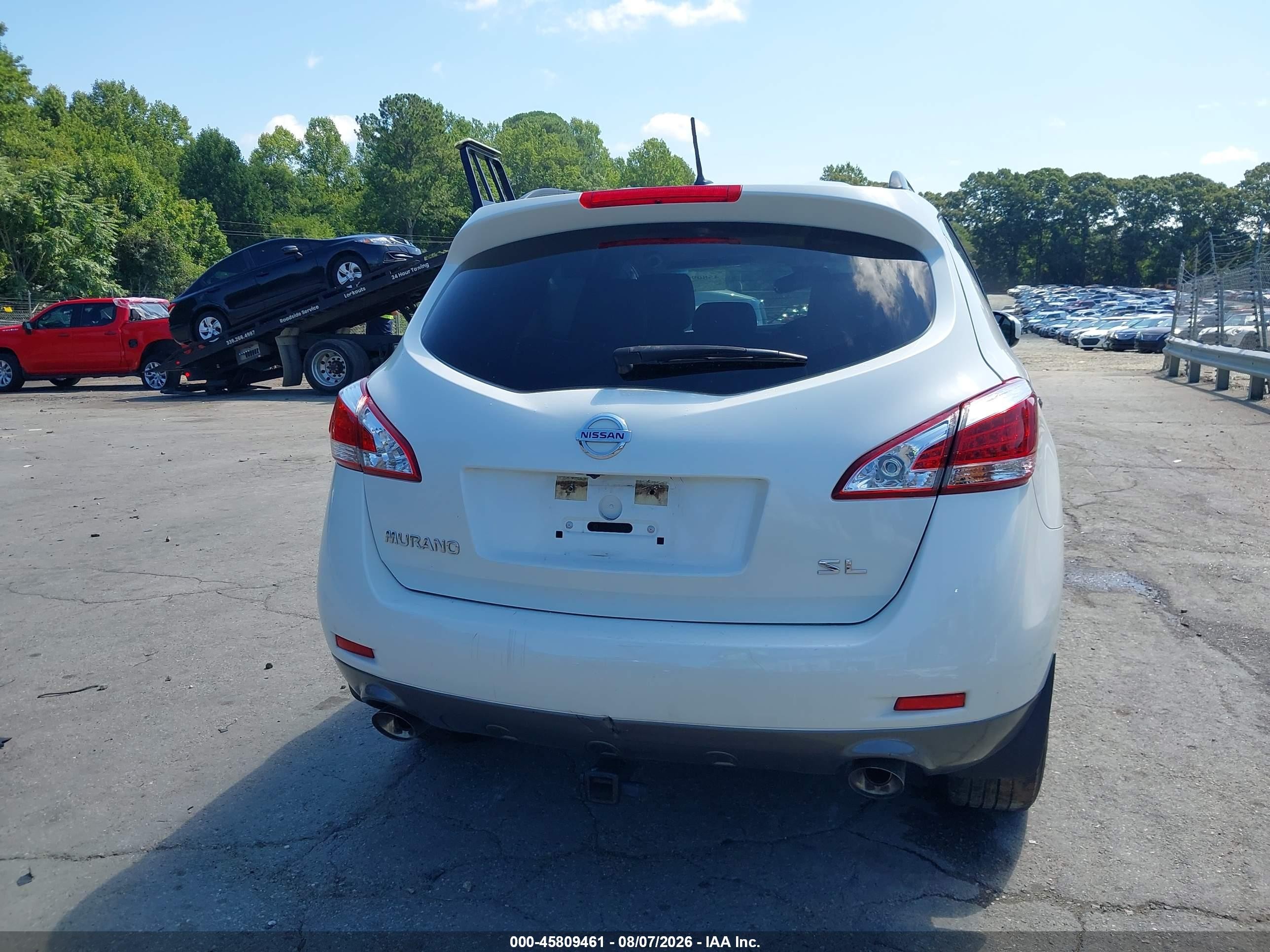2014 Nissan Murano Sl White vin: JN8AZ1MU0EW411274