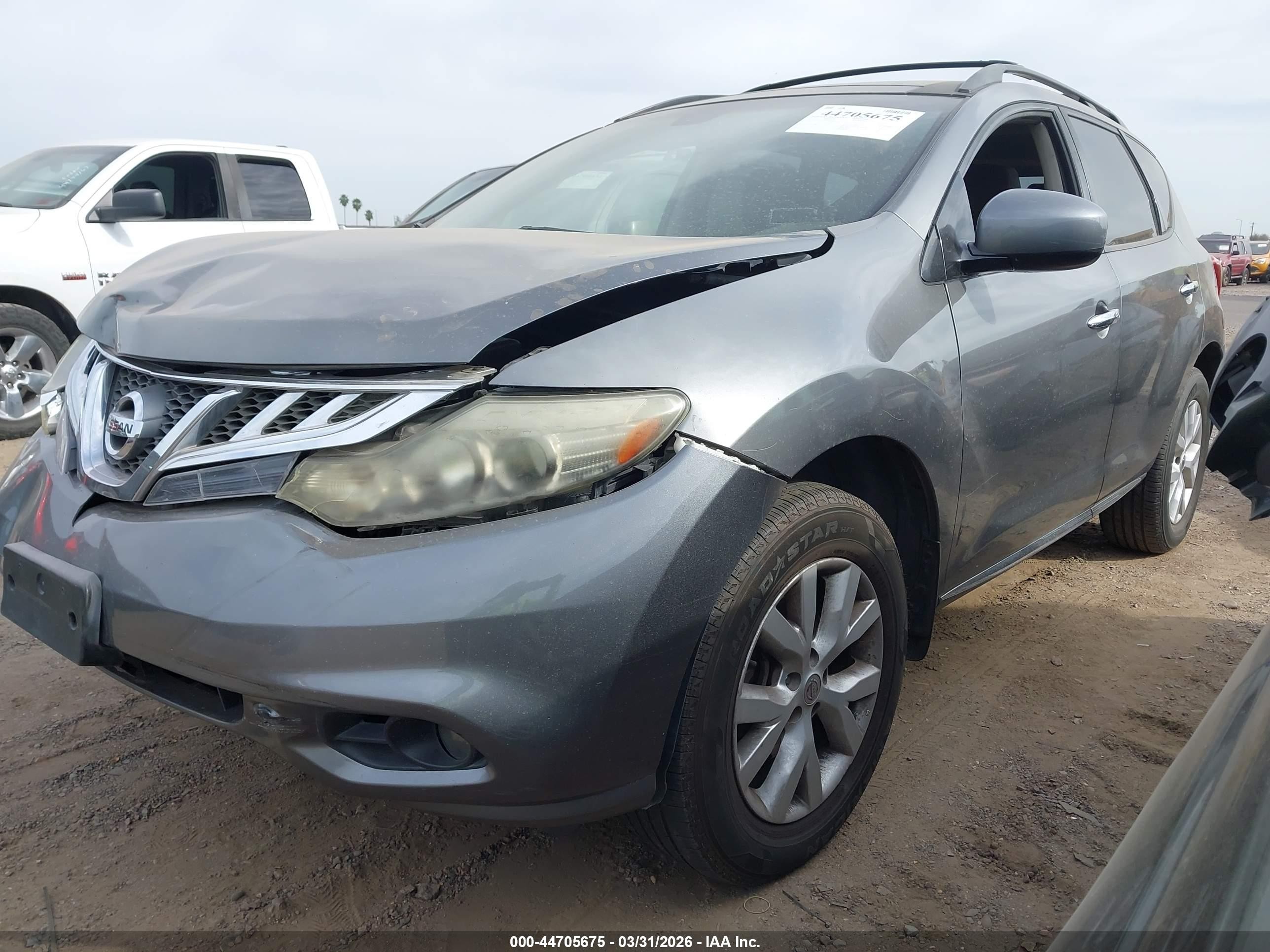 2014 Nissan Murano Sl Gray vin: JN8AZ1MU0EW415129