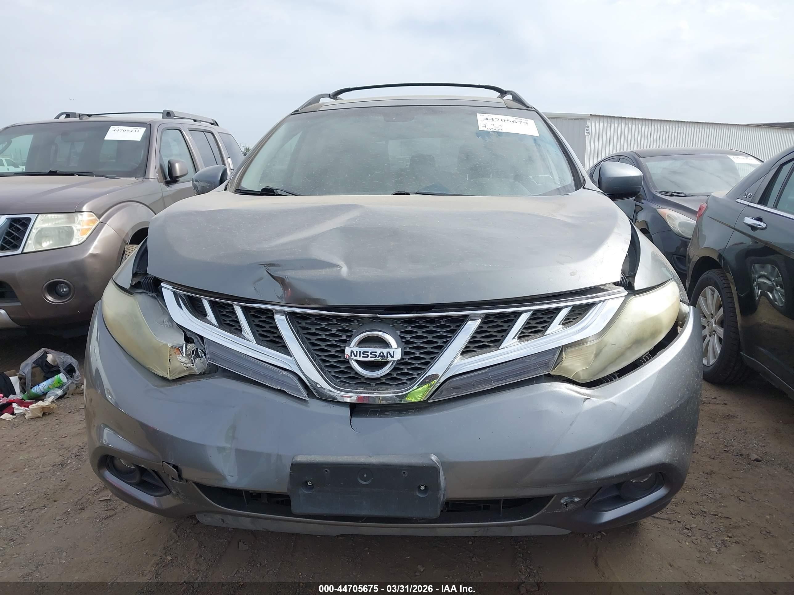 2014 Nissan Murano Sl Gray vin: JN8AZ1MU0EW415129