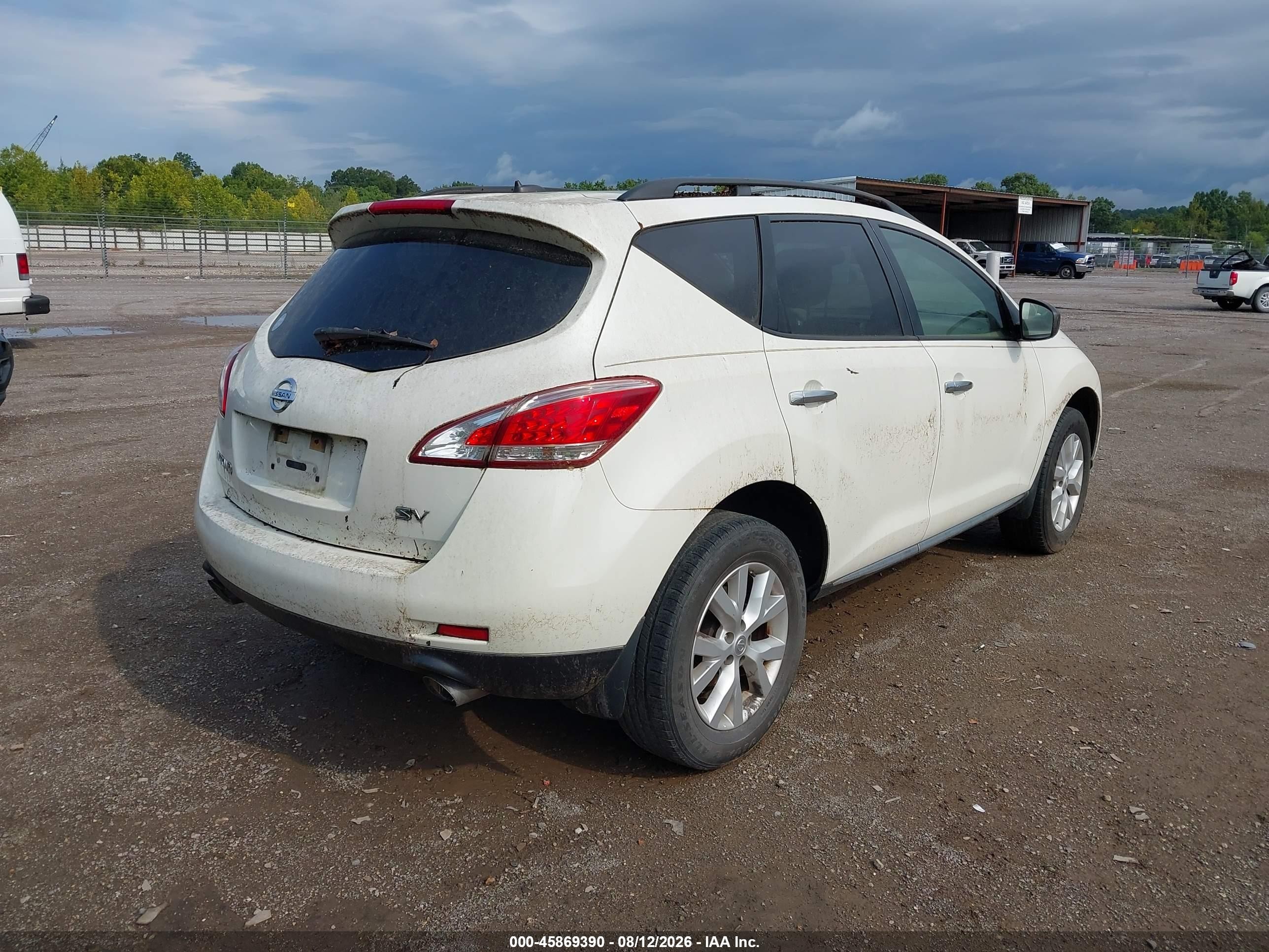 2014 Nissan Murano Le/s/sl/sv White vin: JN8AZ1MU0EW416345