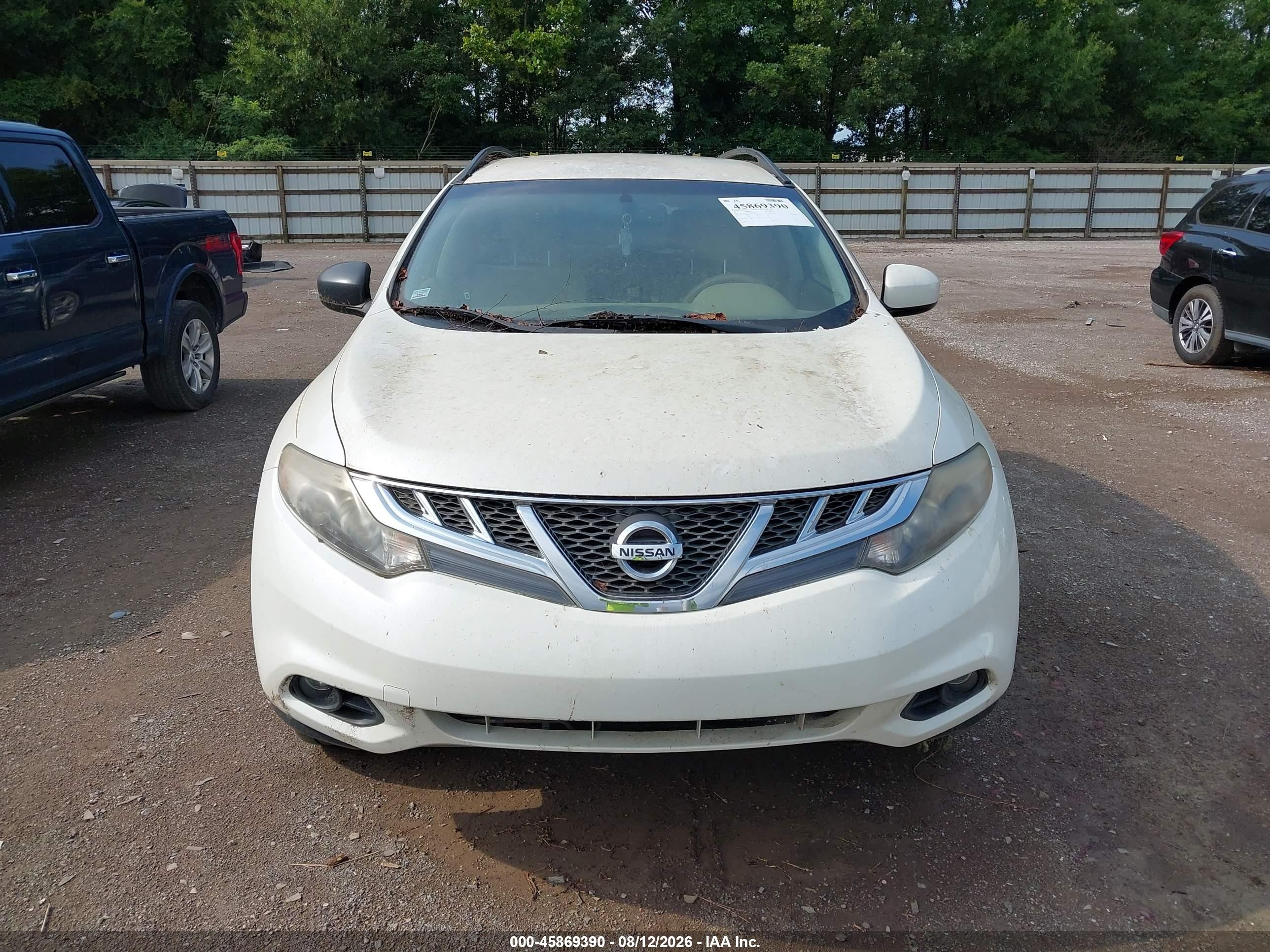 2014 Nissan Murano Le/s/sl/sv White vin: JN8AZ1MU0EW416345