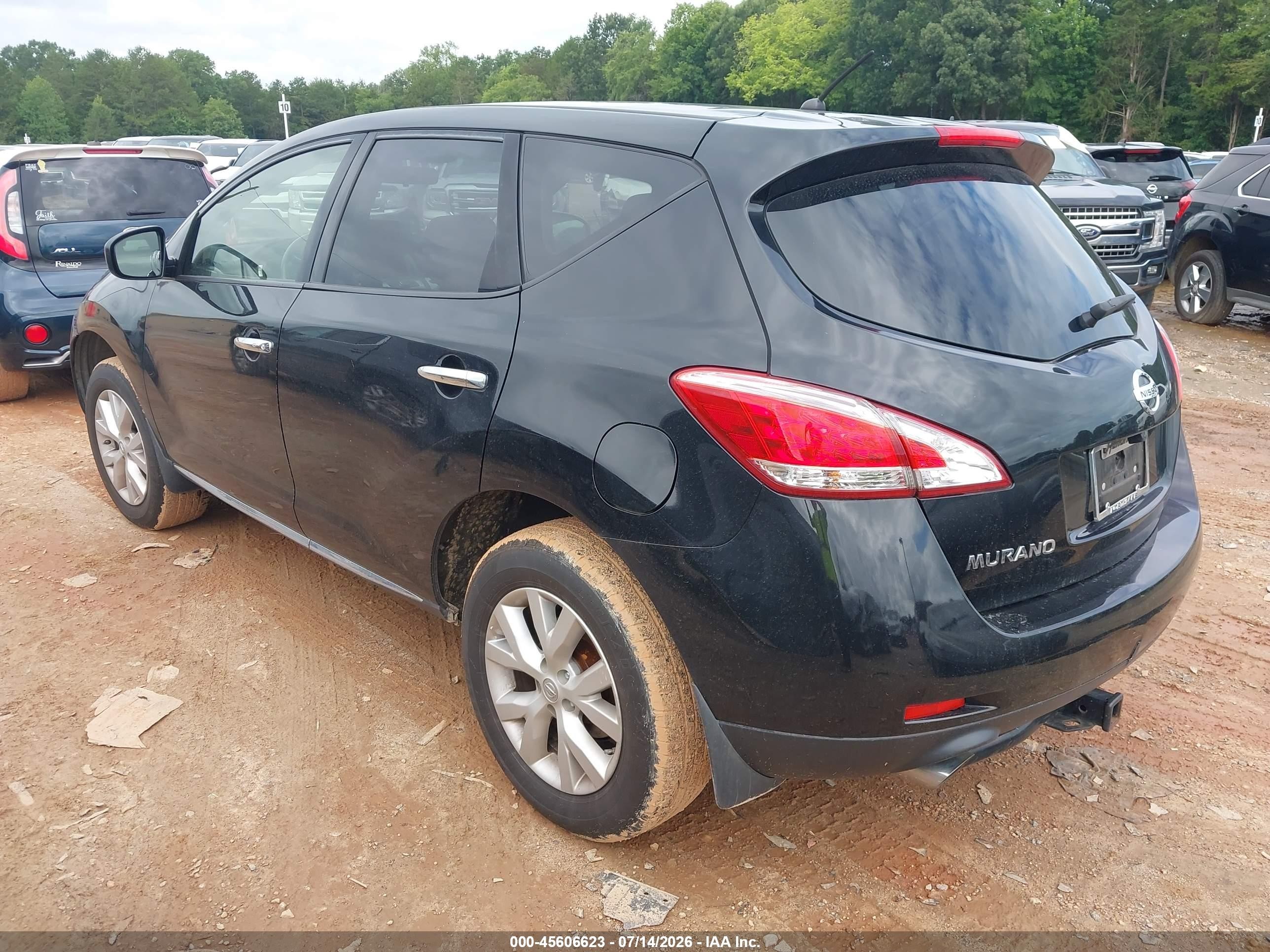 2014 Nissan Murano S Black vin: JN8AZ1MU0EW419262