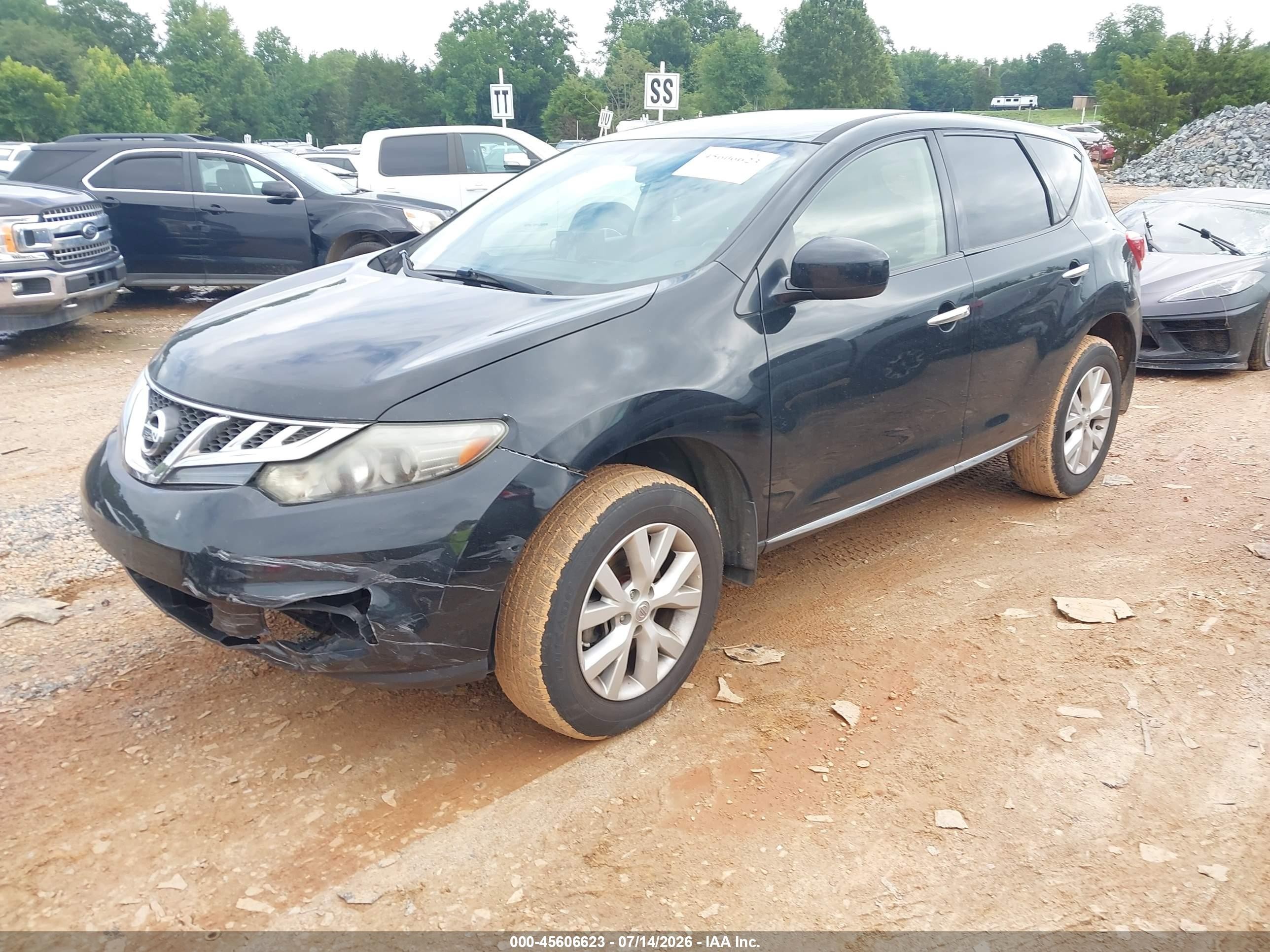 2014 Nissan Murano S Black vin: JN8AZ1MU0EW419262