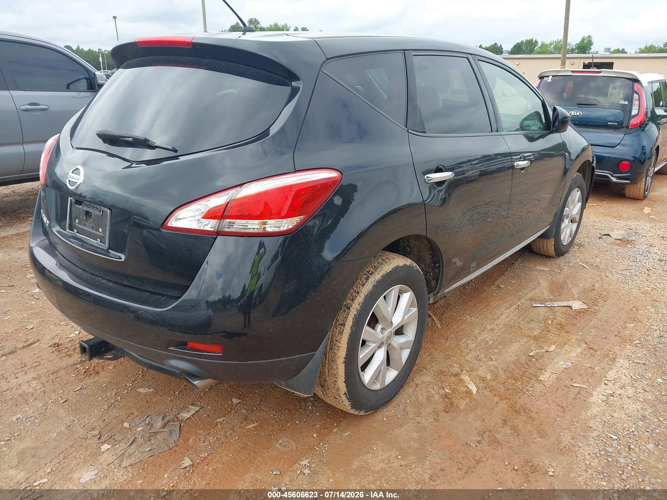 2014 Nissan Murano S Black vin: JN8AZ1MU0EW419262