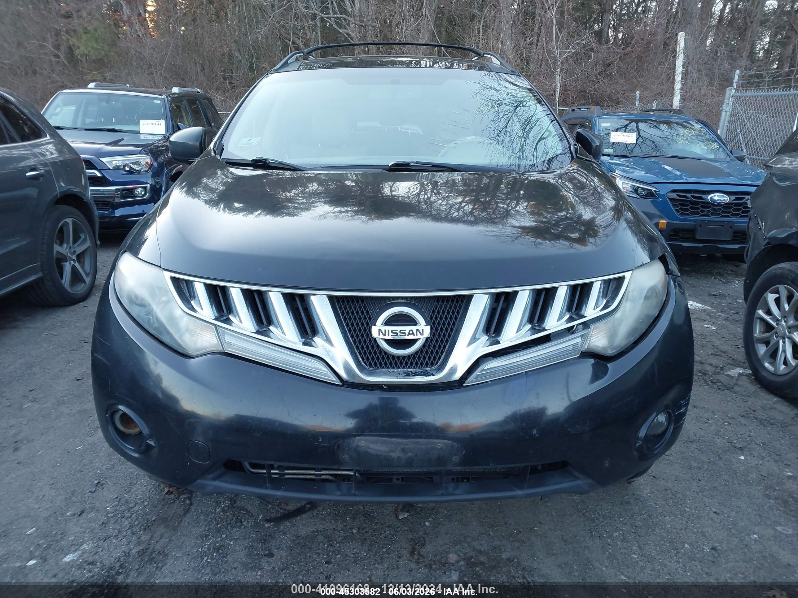 2010 Nissan Murano Sl Black vin: JN8AZ1MU1AW015641