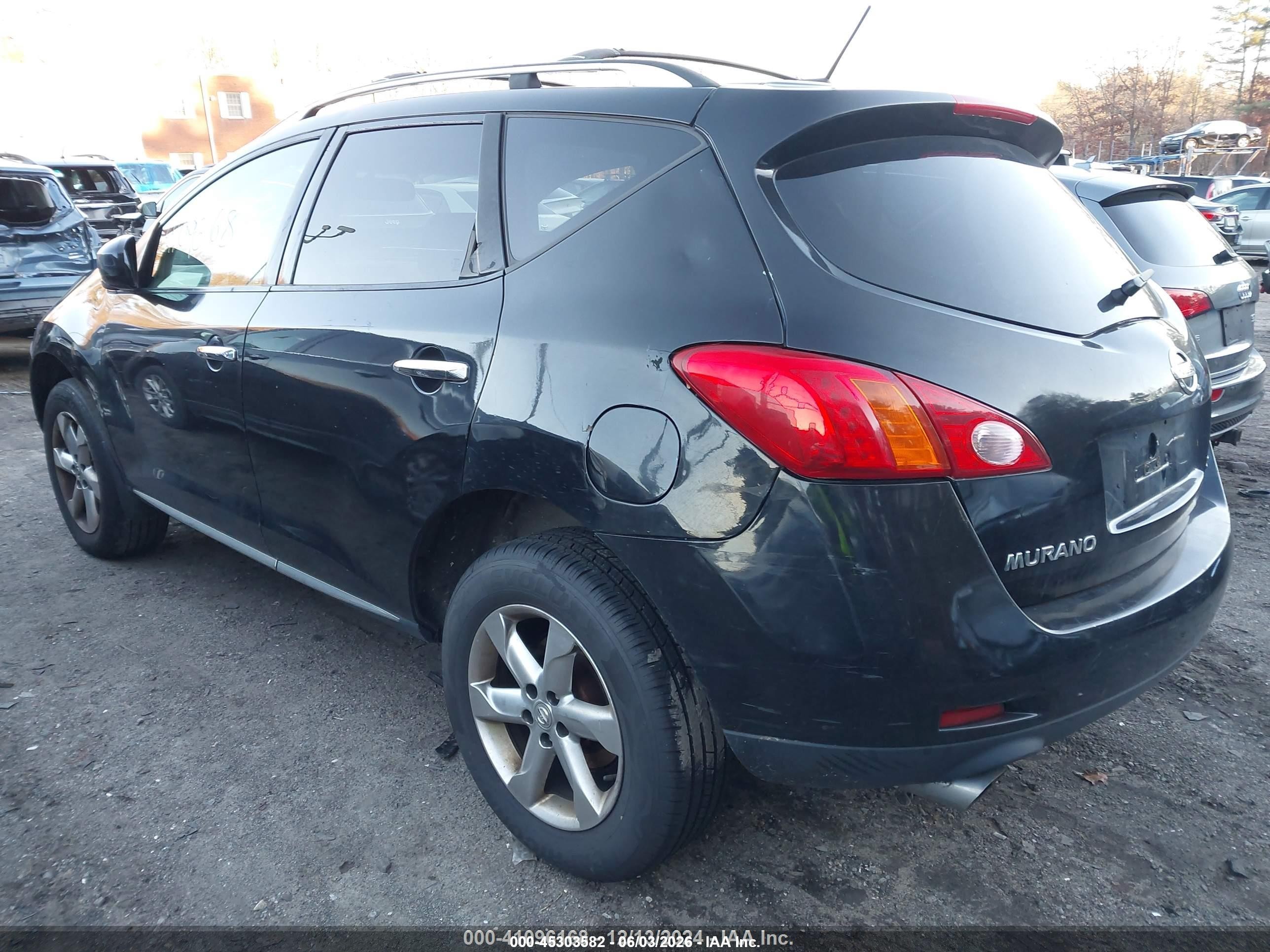 2010 Nissan Murano Sl Black vin: JN8AZ1MU1AW015641