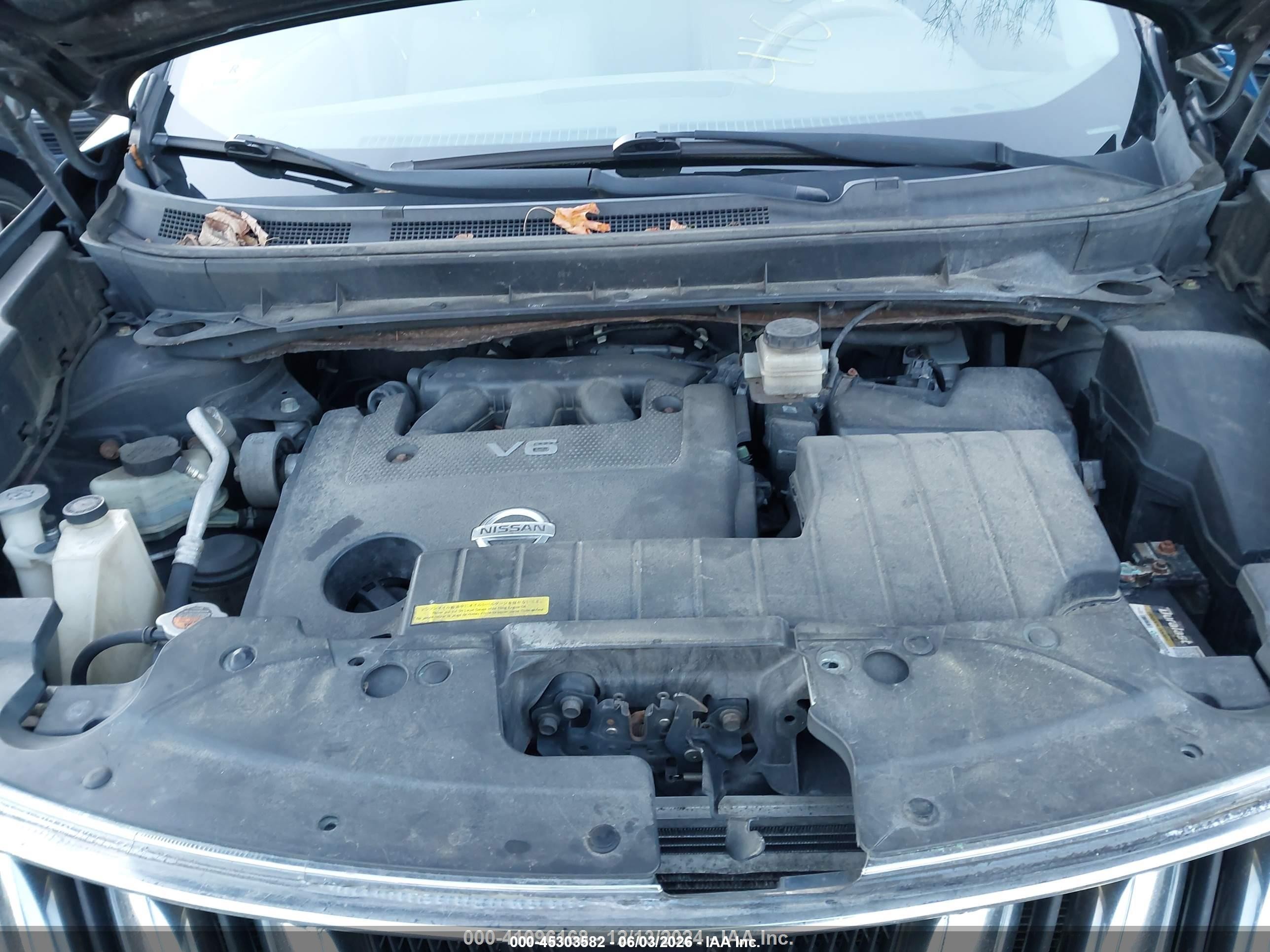 2010 Nissan Murano Sl Black vin: JN8AZ1MU1AW015641