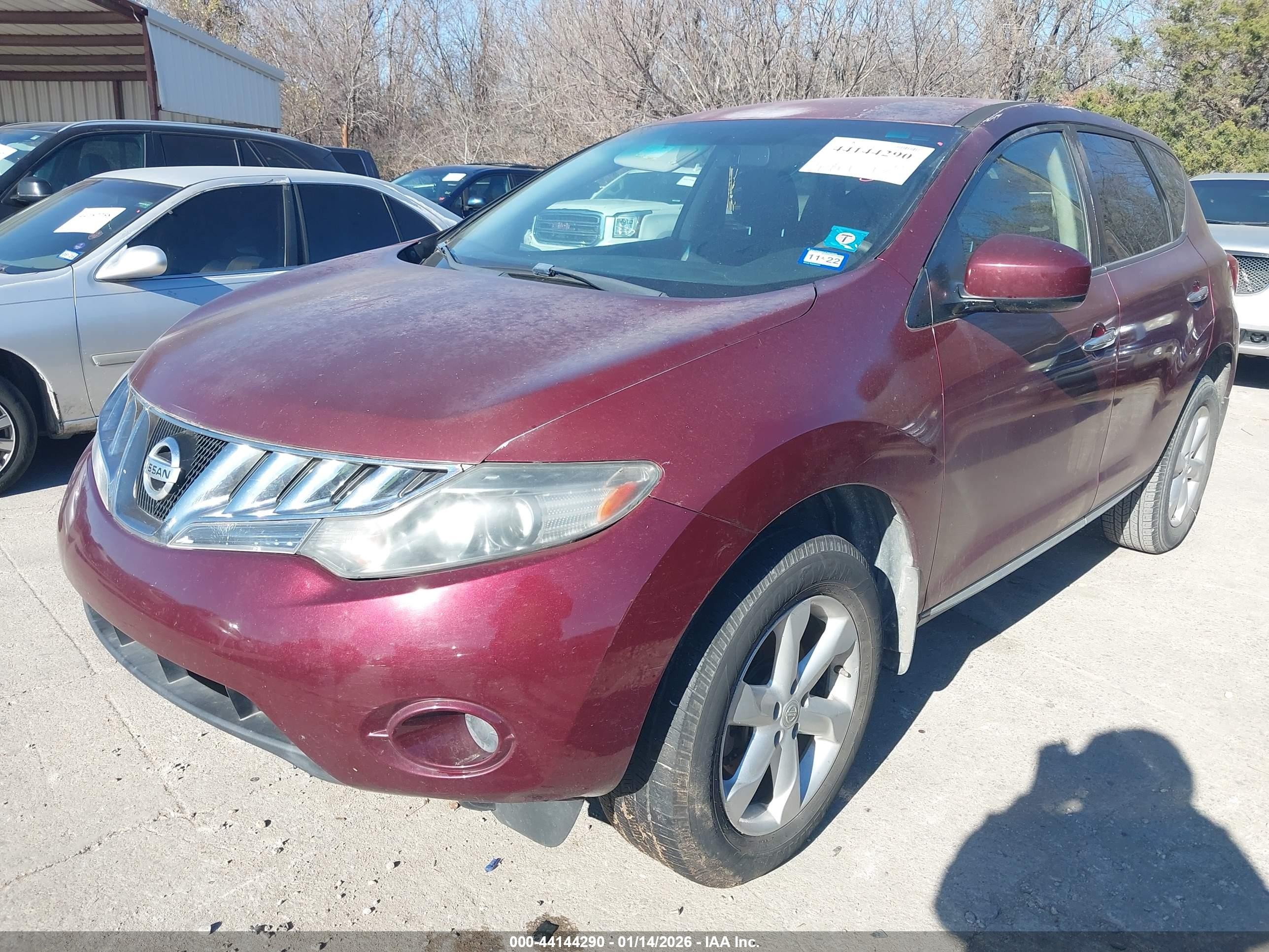 2010 Nissan Murano S Red vin: JN8AZ1MU1AW021052