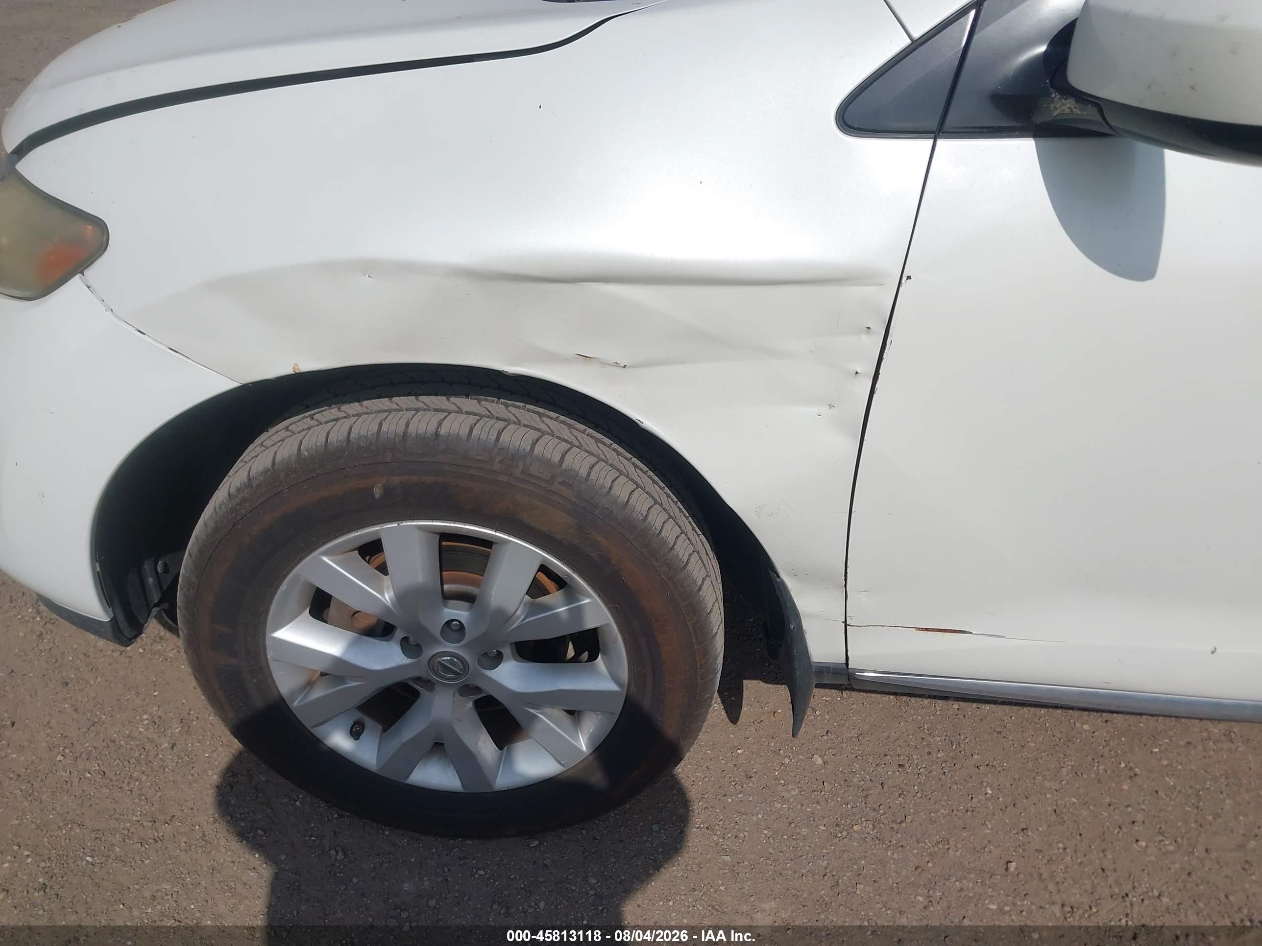2012 Nissan Murano Sl White vin: JN8AZ1MU1CW107285