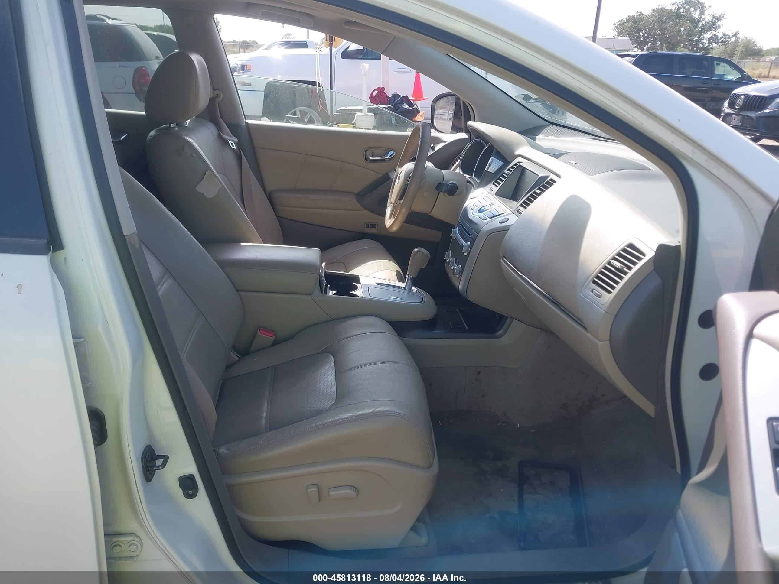 2012 Nissan Murano Sl White vin: JN8AZ1MU1CW107285