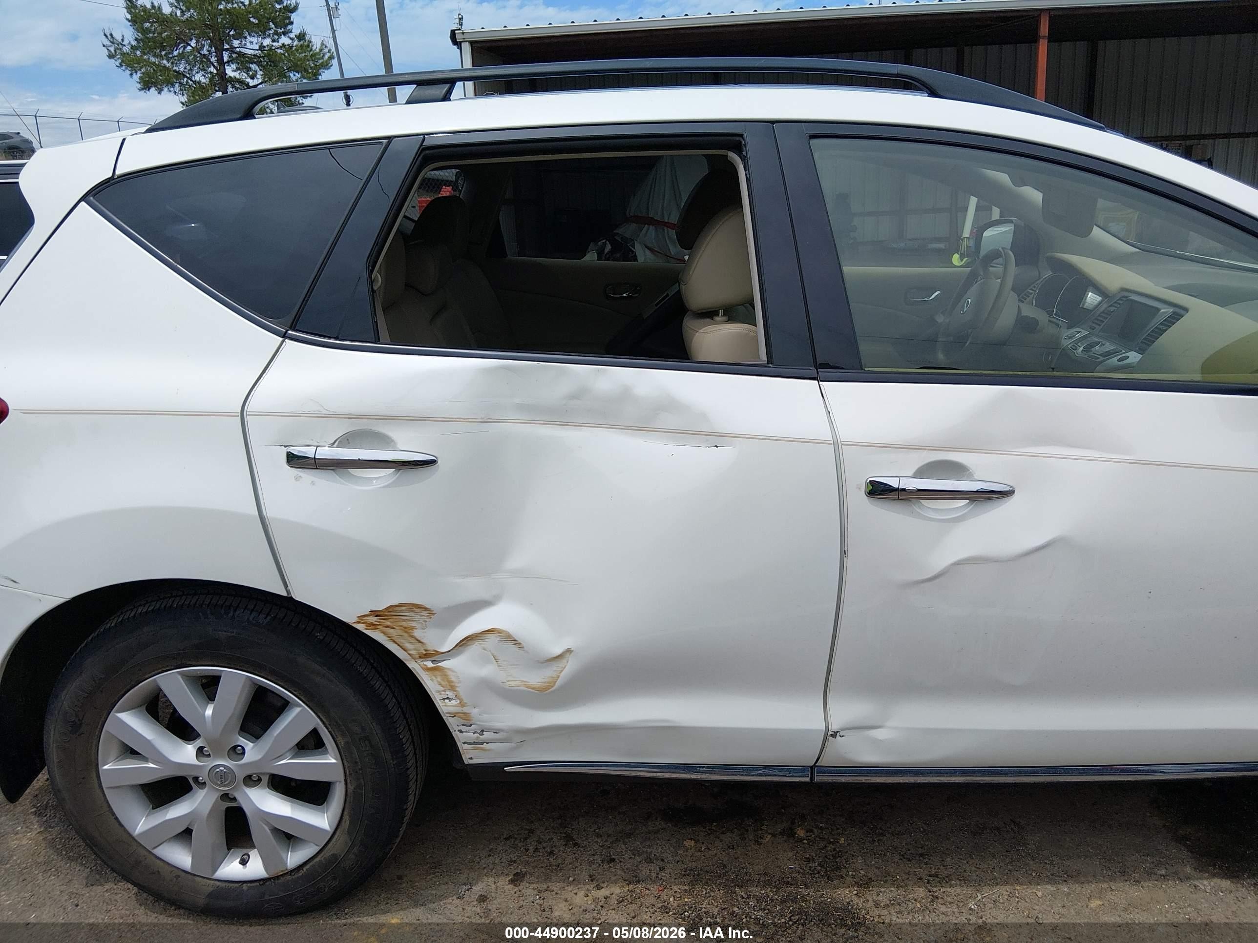 2013 Nissan Murano Sl White vin: JN8AZ1MU1DW209316