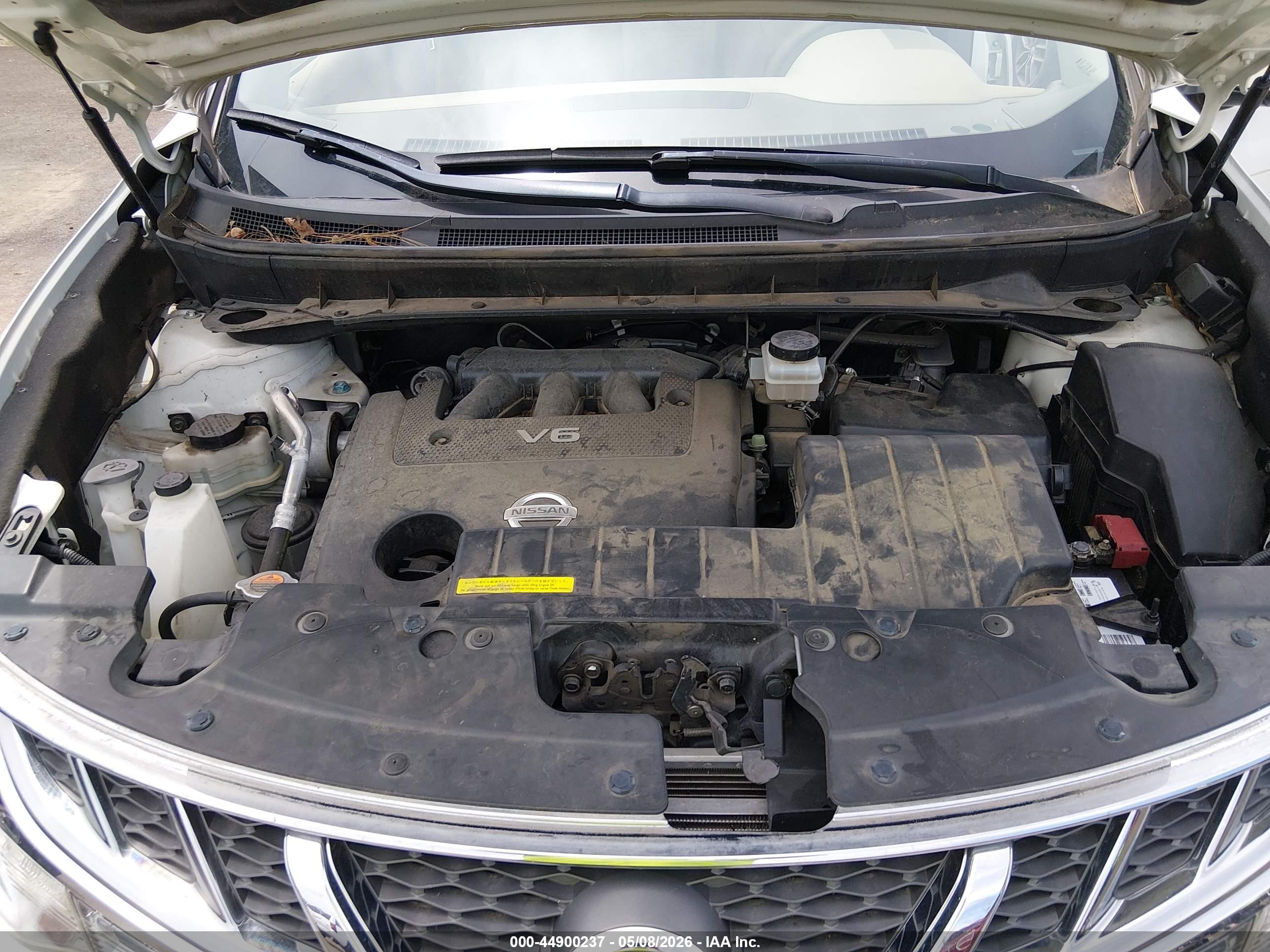 2013 Nissan Murano Sl White vin: JN8AZ1MU1DW209316