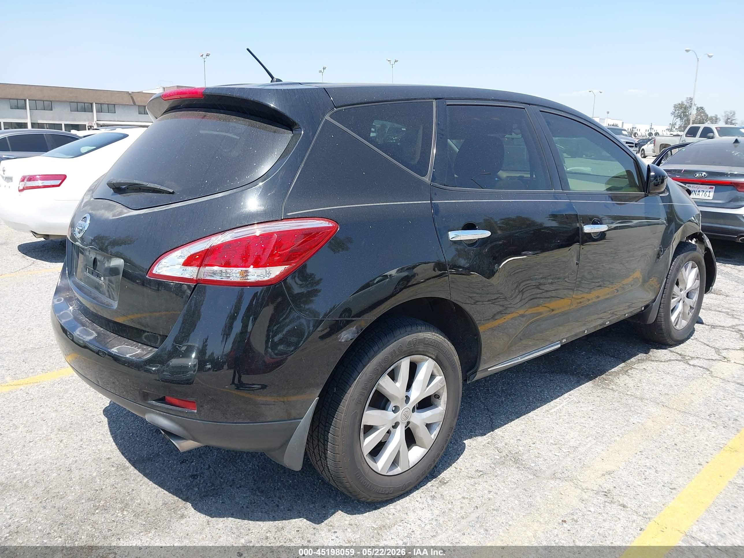 2014 Nissan Murano S Черный vin: JN8AZ1MU1EW400252