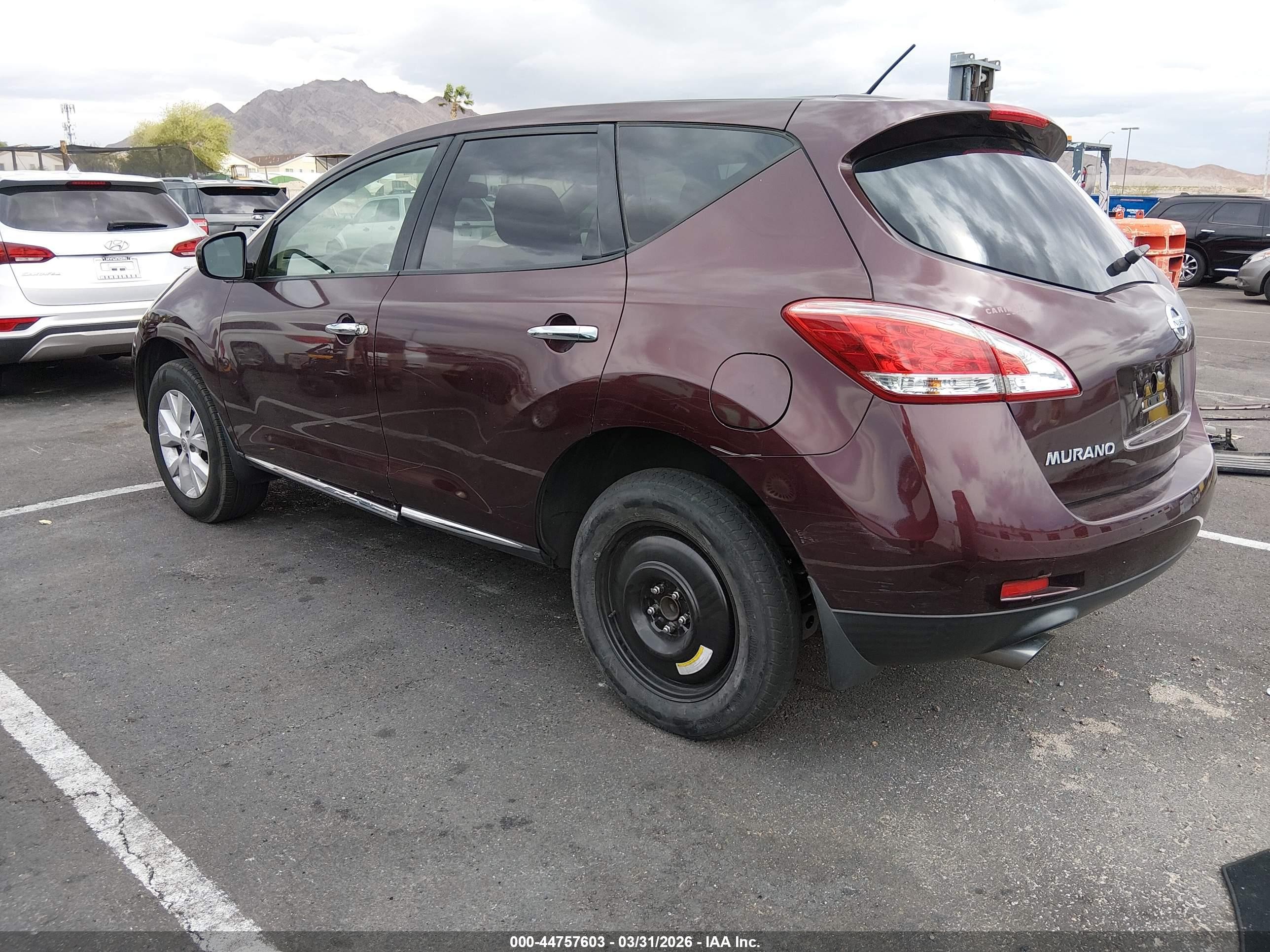 2014 Nissan Murano S Burgundy vin: JN8AZ1MU1EW402048