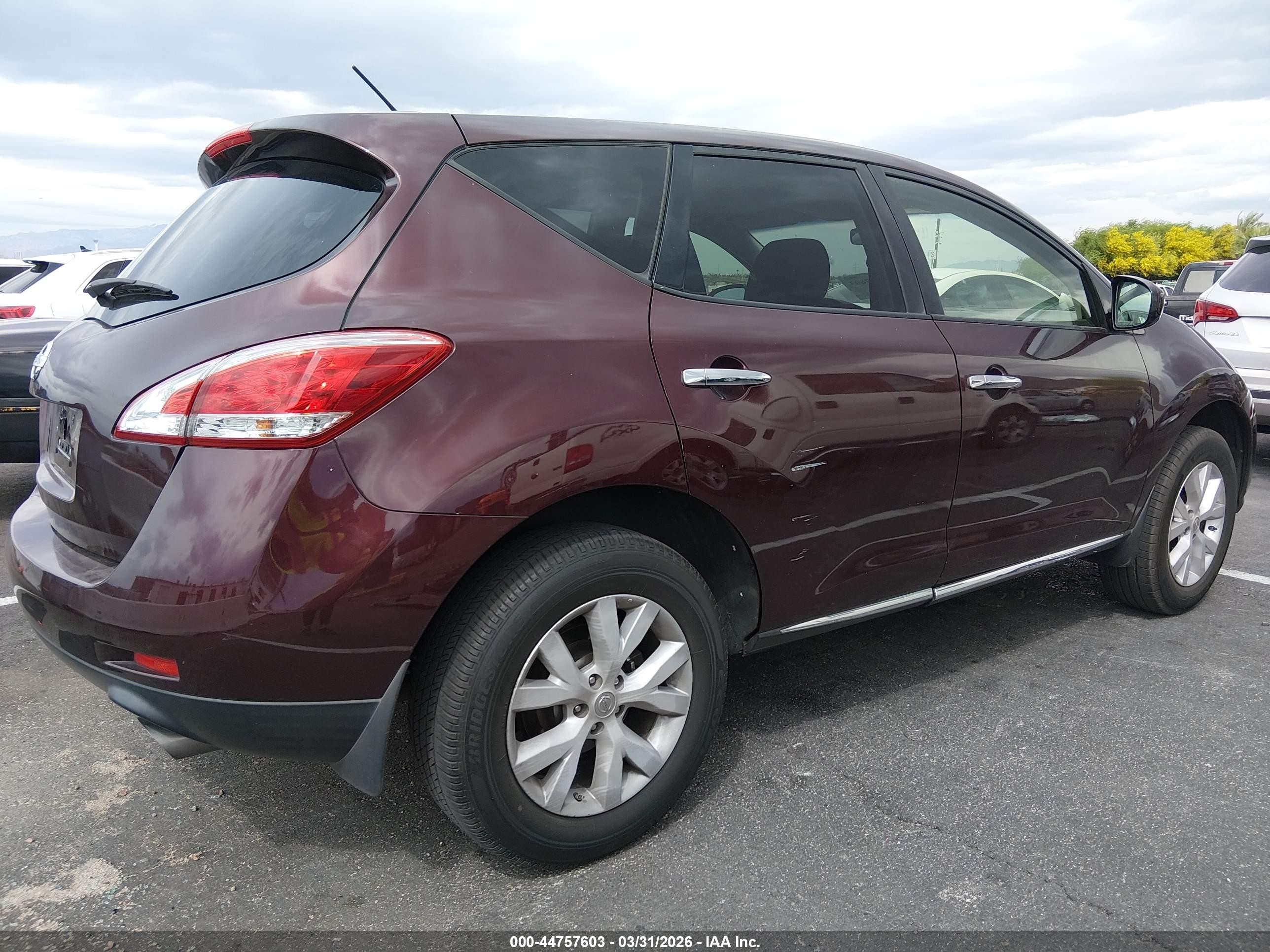 2014 Nissan Murano S Burgundy vin: JN8AZ1MU1EW402048