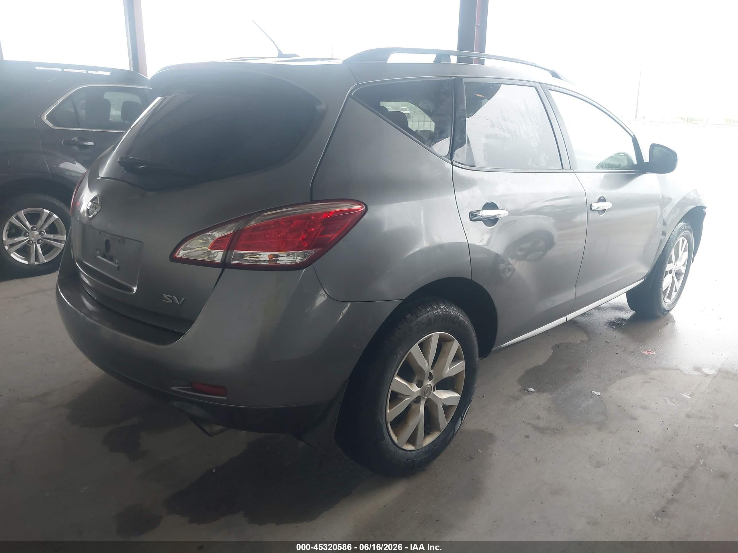 2014 Nissan Murano Sv Gray vin: JN8AZ1MU1EW405693