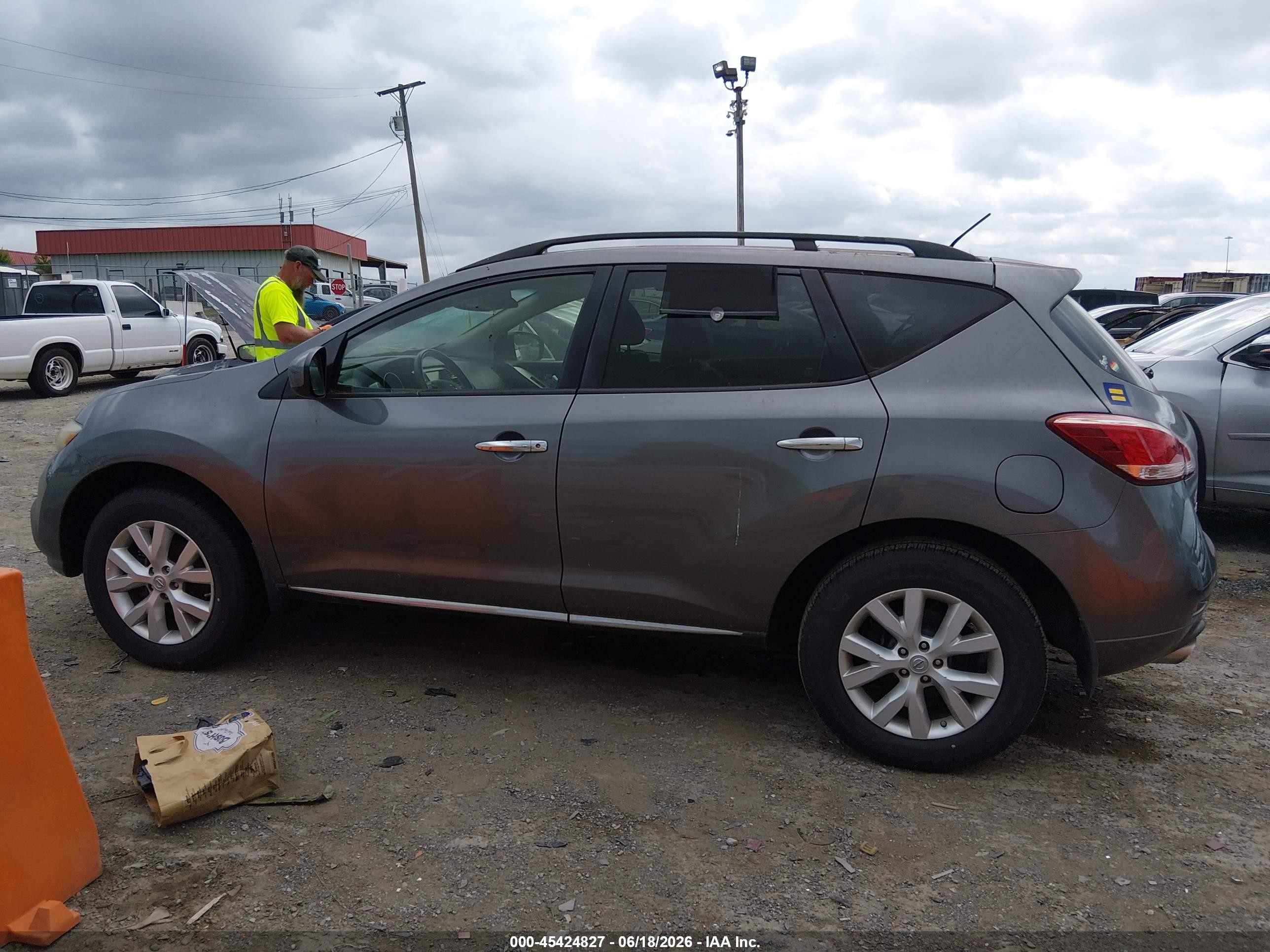 2014 Nissan Murano Sl Gray vin: JN8AZ1MU1EW420520